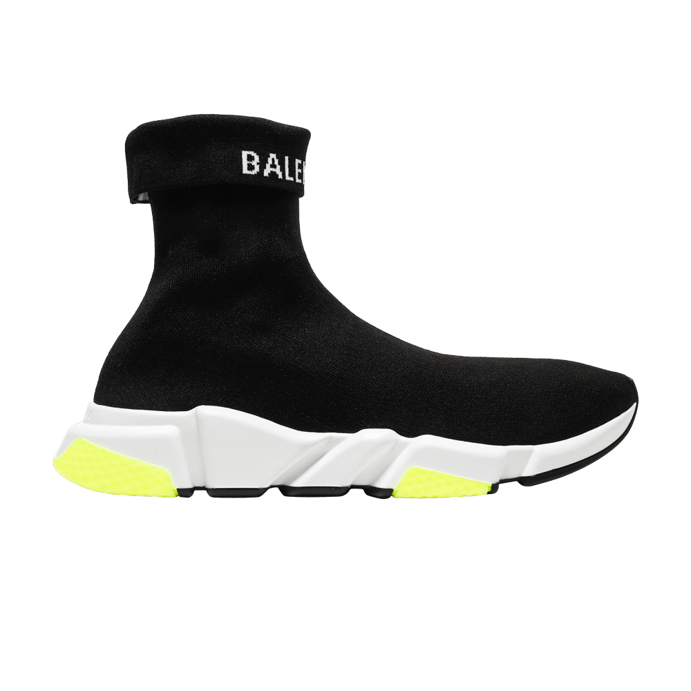 Balenciaga Speed Sneaker Cuffed 'Black Yellow'