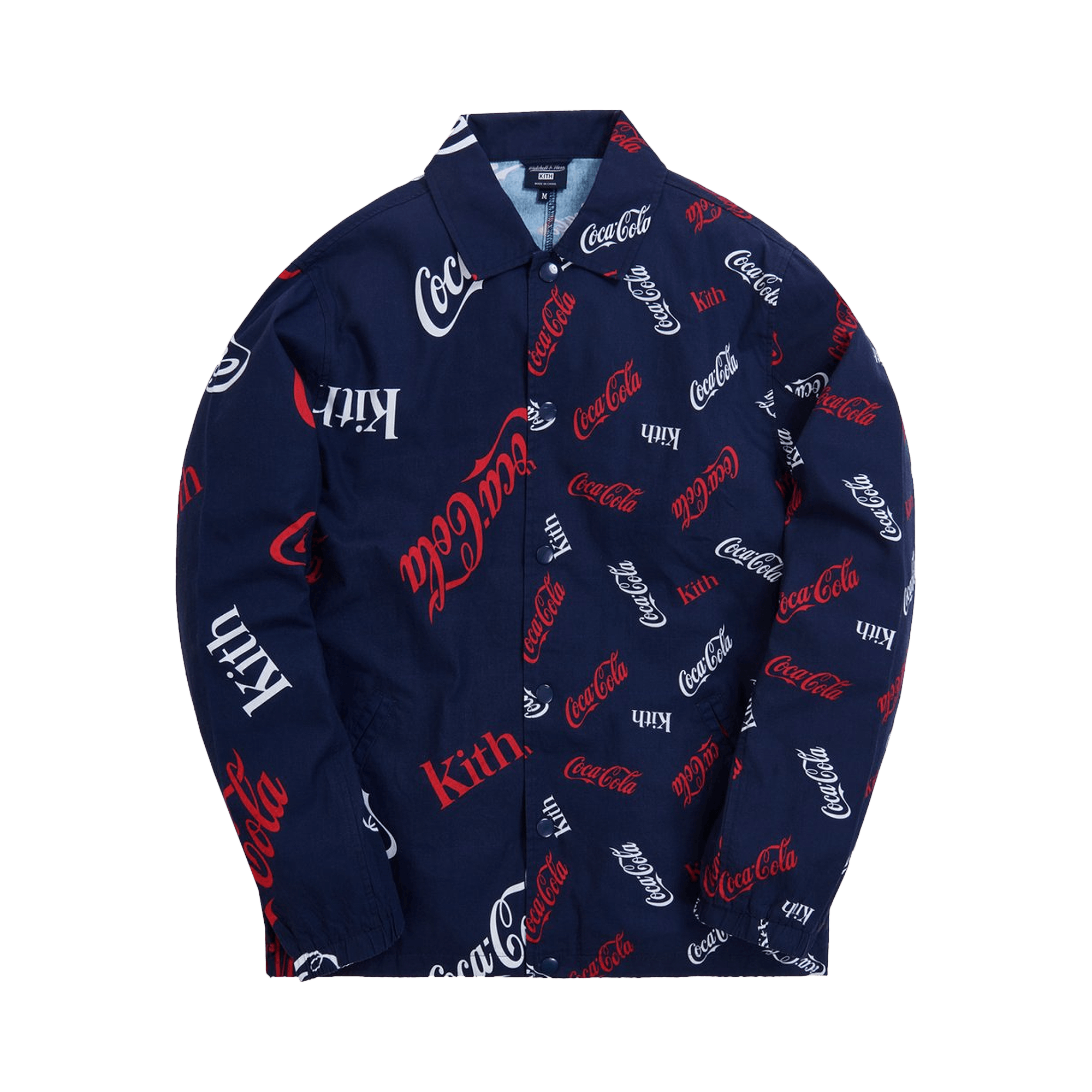 Kith x Coca-Cola x Mitchell & Ness Coke Coaches Jacket 'Navy'