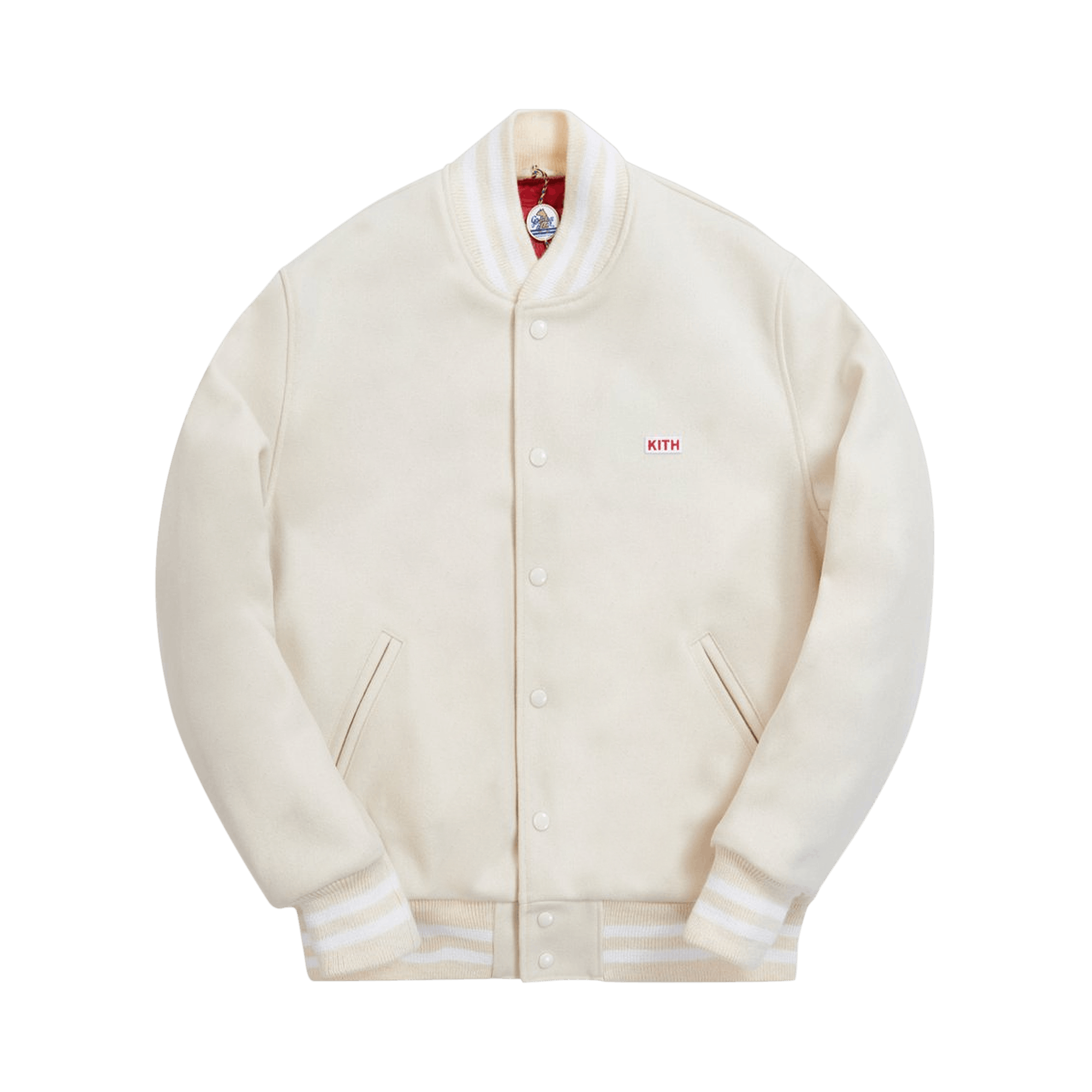 Kith x Coca-Cola x Golden Bear Varsity Bomber 'Natural'