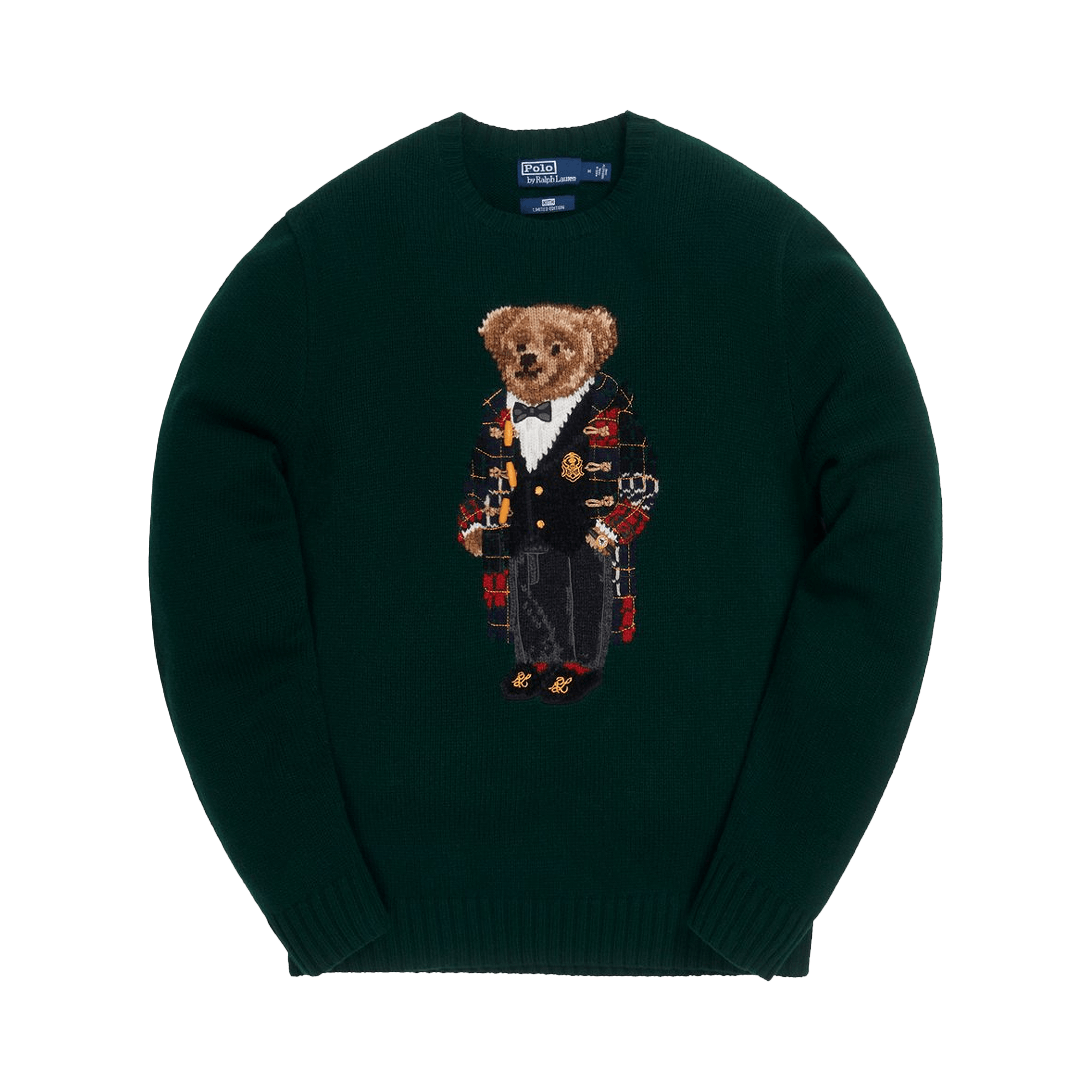 Kith x Polo Ralph Lauren Holiday Toggle Coat Bear Crewneck 'Green'