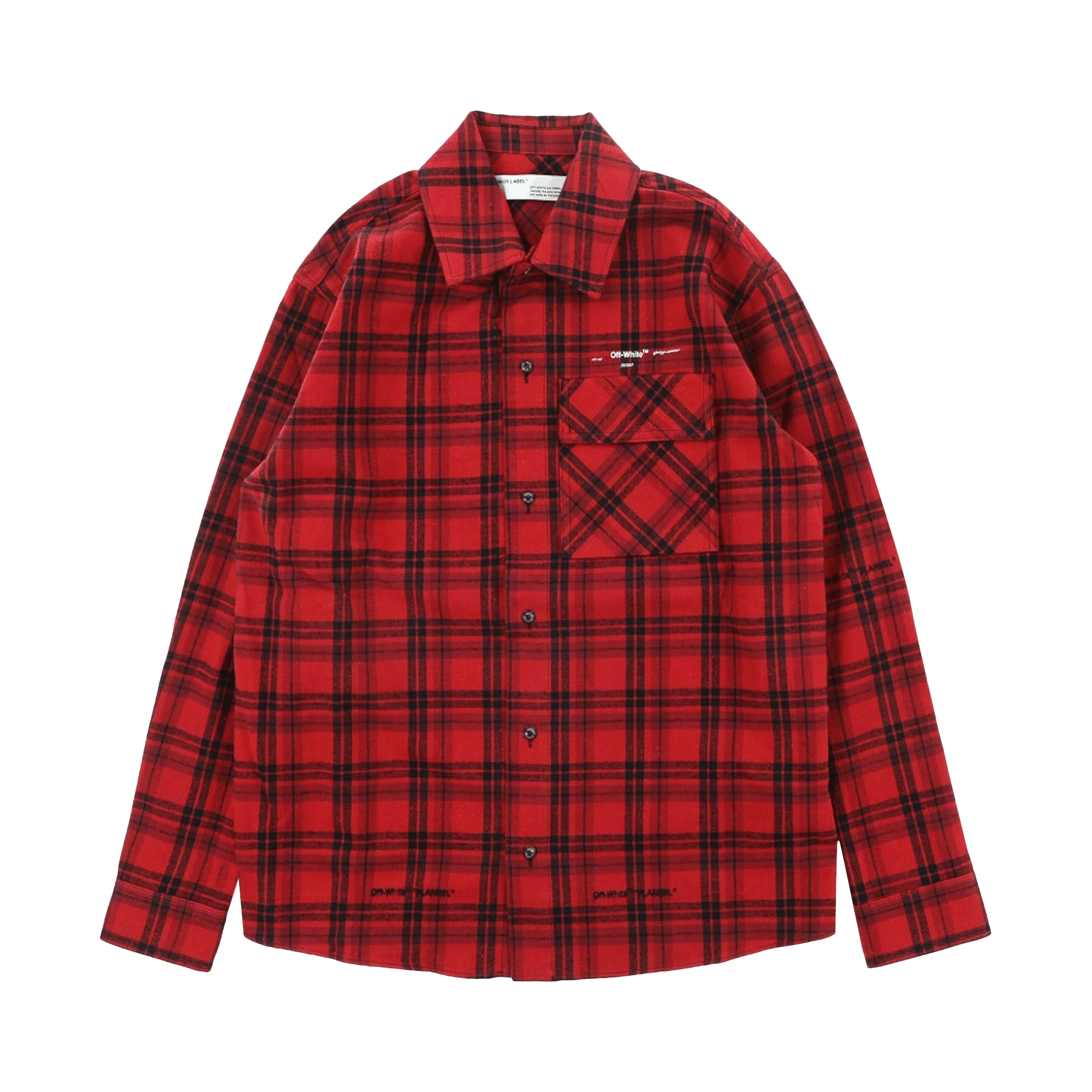 Off-White Flannel Check Shirt 'Red'