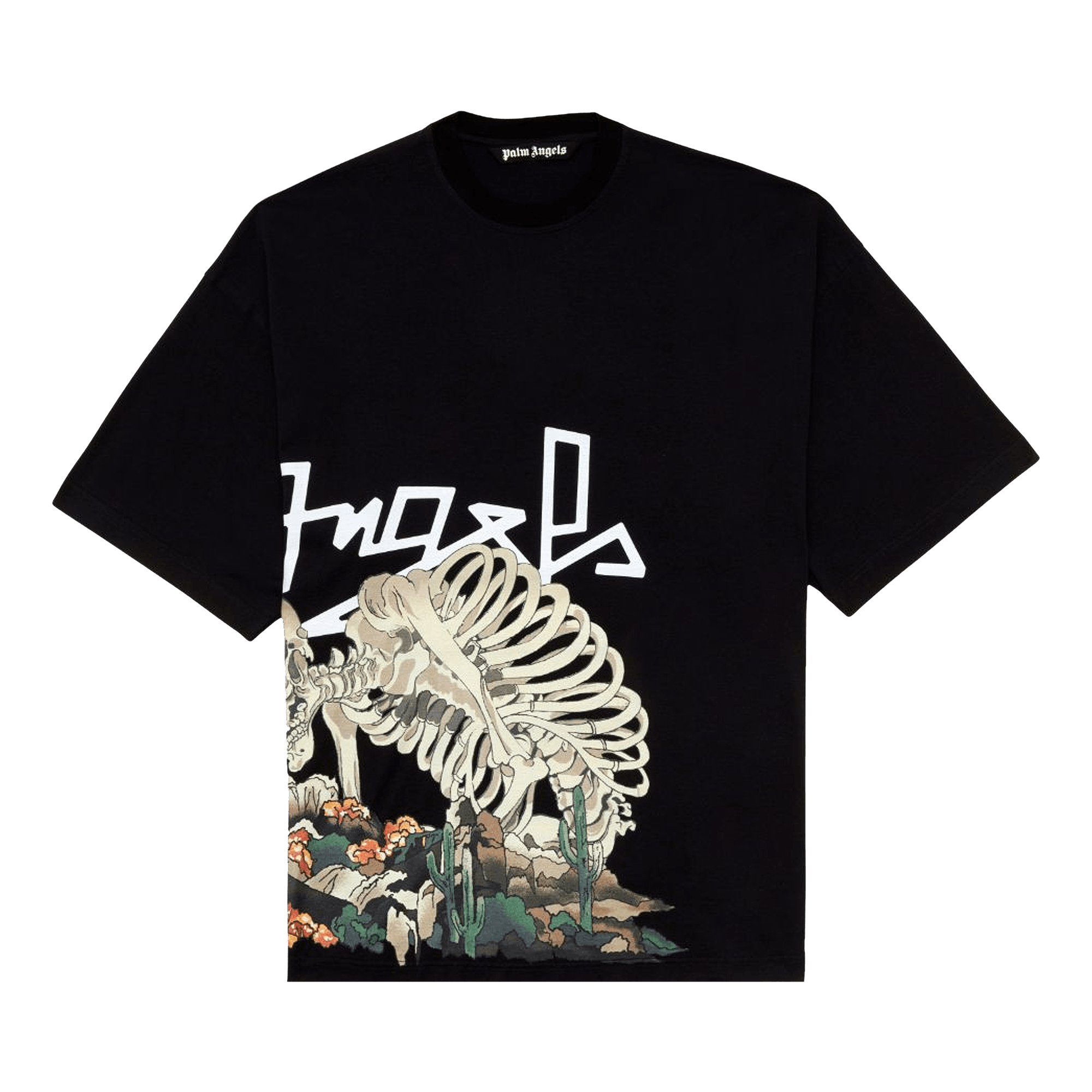 Palm Angels Desert Skull Over Tee 'Black/Multicolor'
