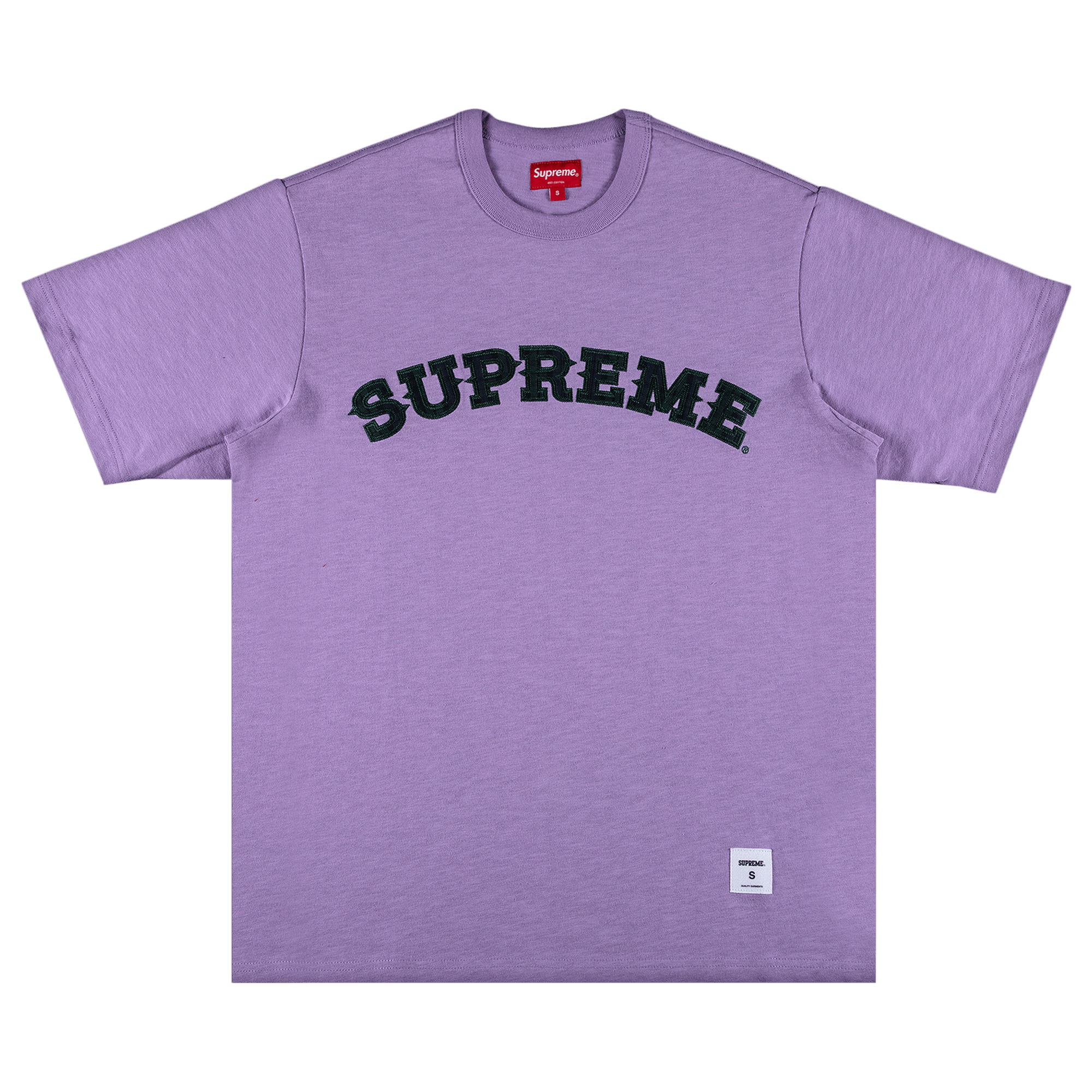 Supreme Plaid Appliqué Short-Sleeve Top 'Violet'