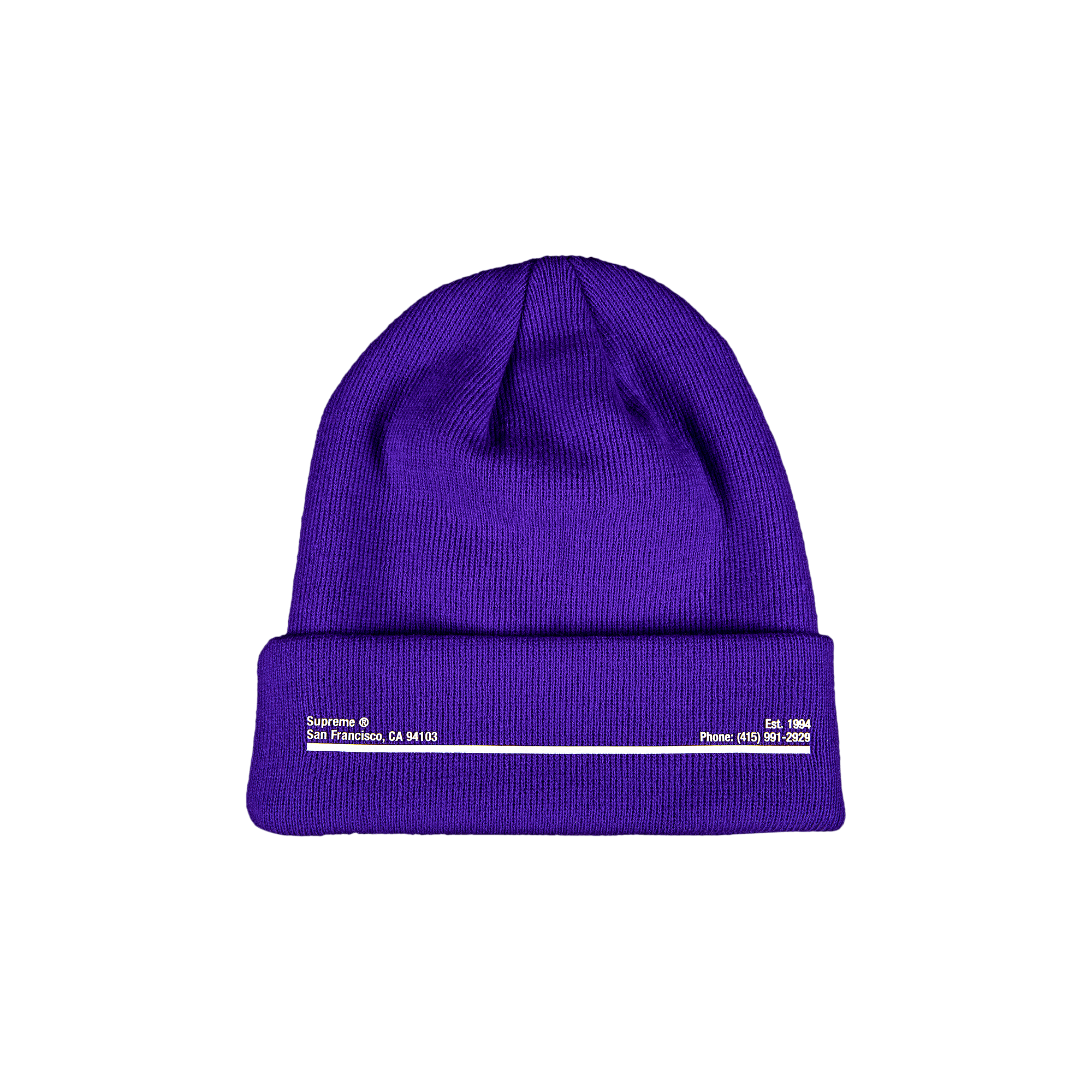 Supreme x New Era Shop Beanie - San Francisco 'Purple'