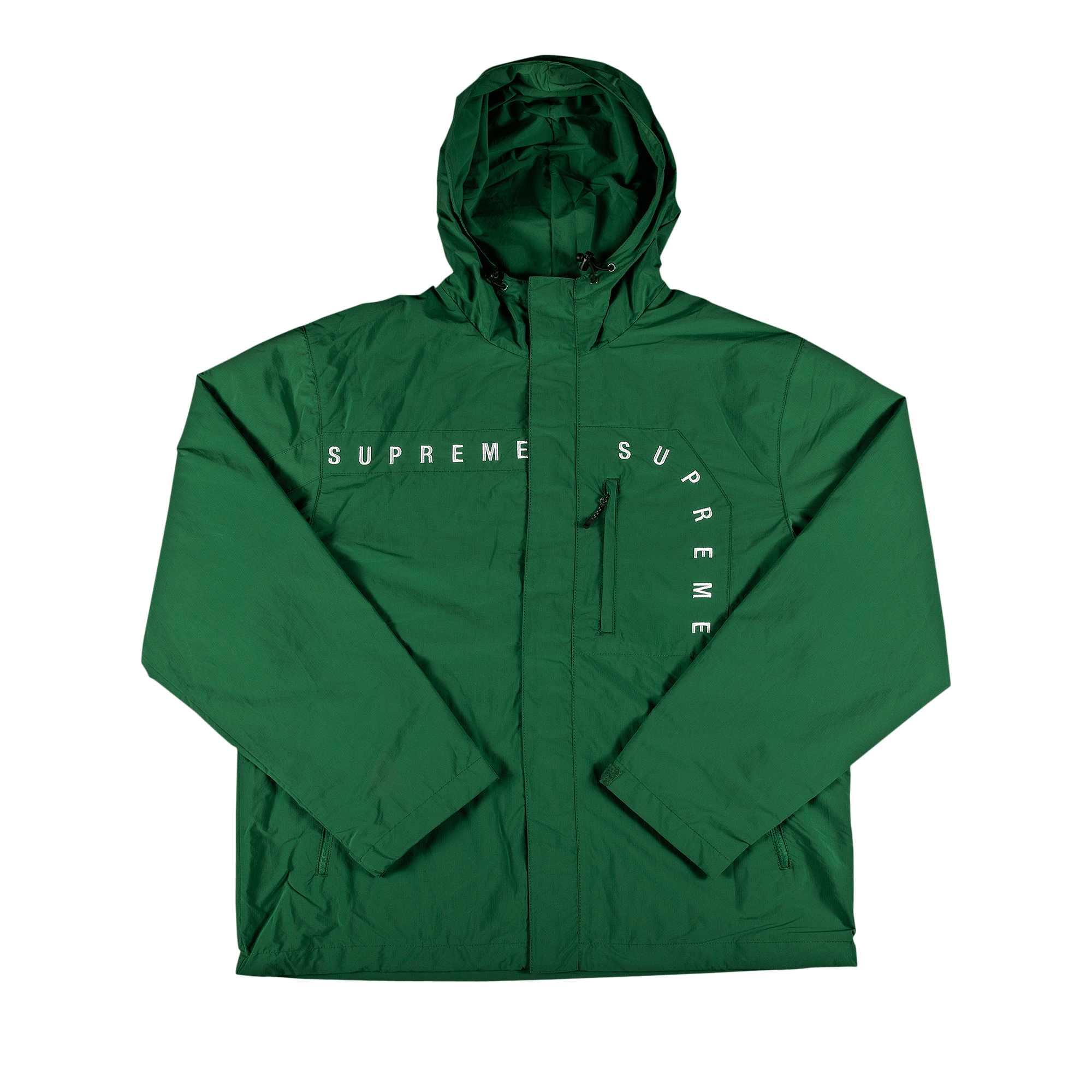 Supreme Curve Logos Ripstop Jacket 'Olive'