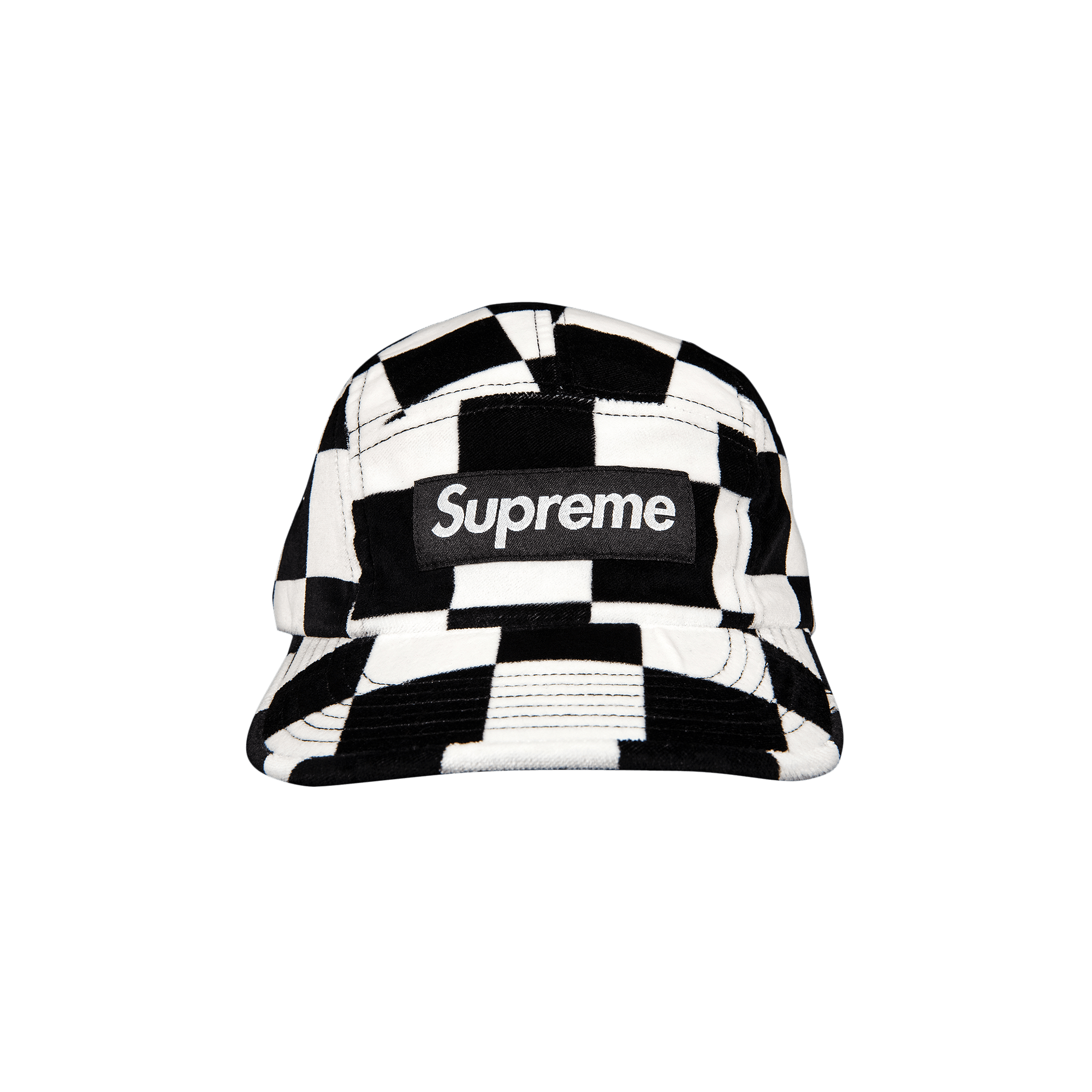 Supreme Velvet Camp Cap 'Checkerboard'