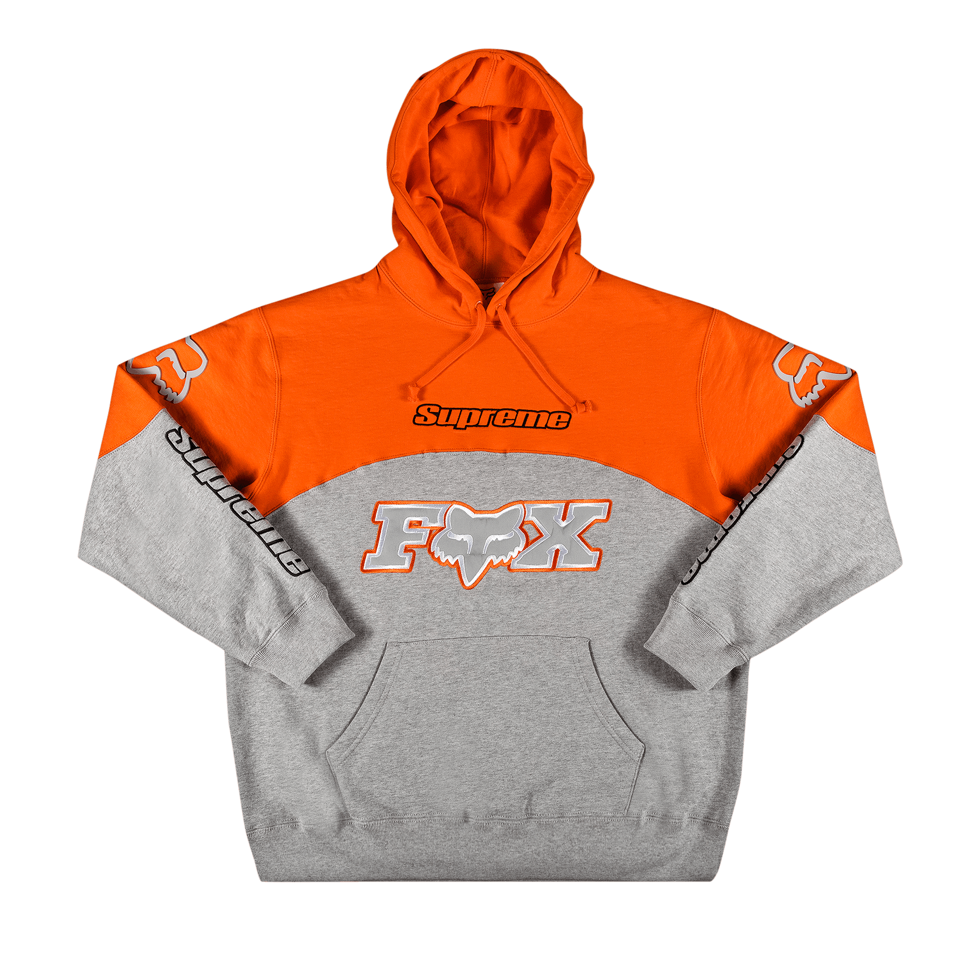Supreme x Fox Racing Hooded Sweatshirt 'Grey'