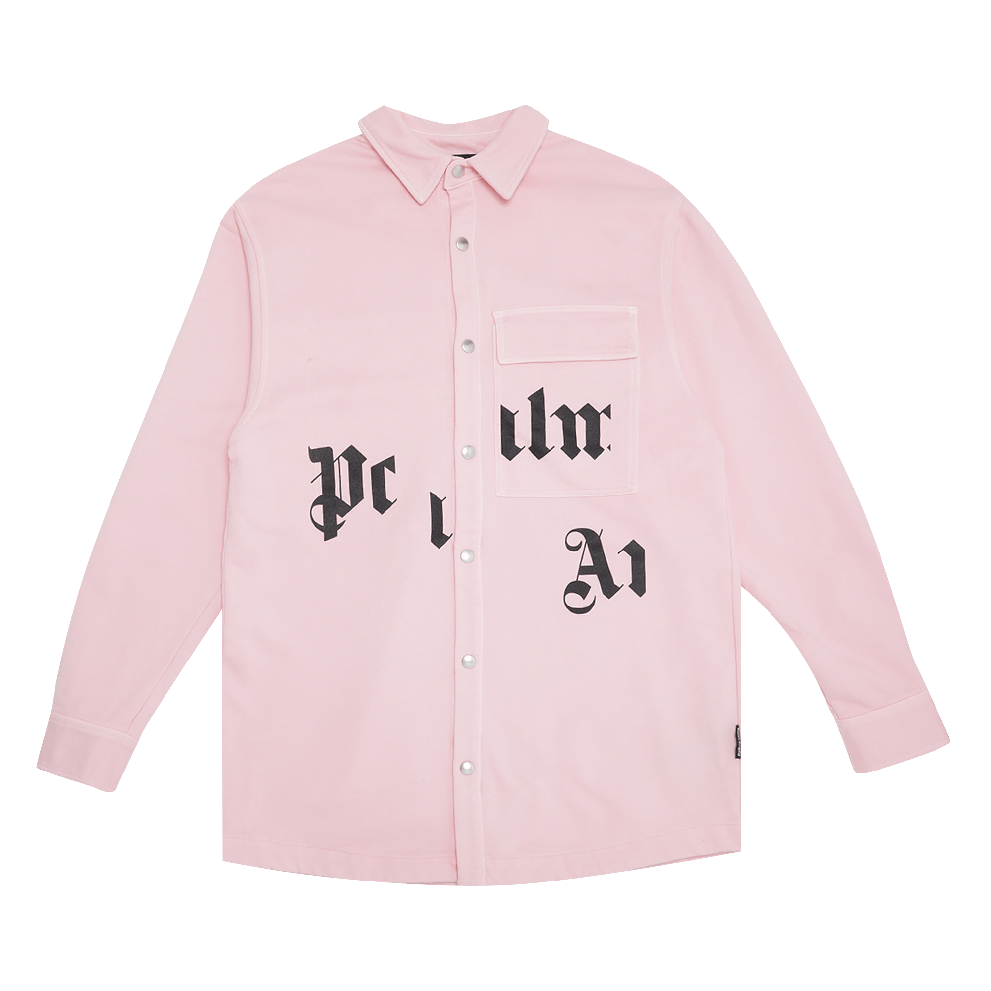Palm Angels Broken Logo Button Down Shirt 'Pink/Black'
