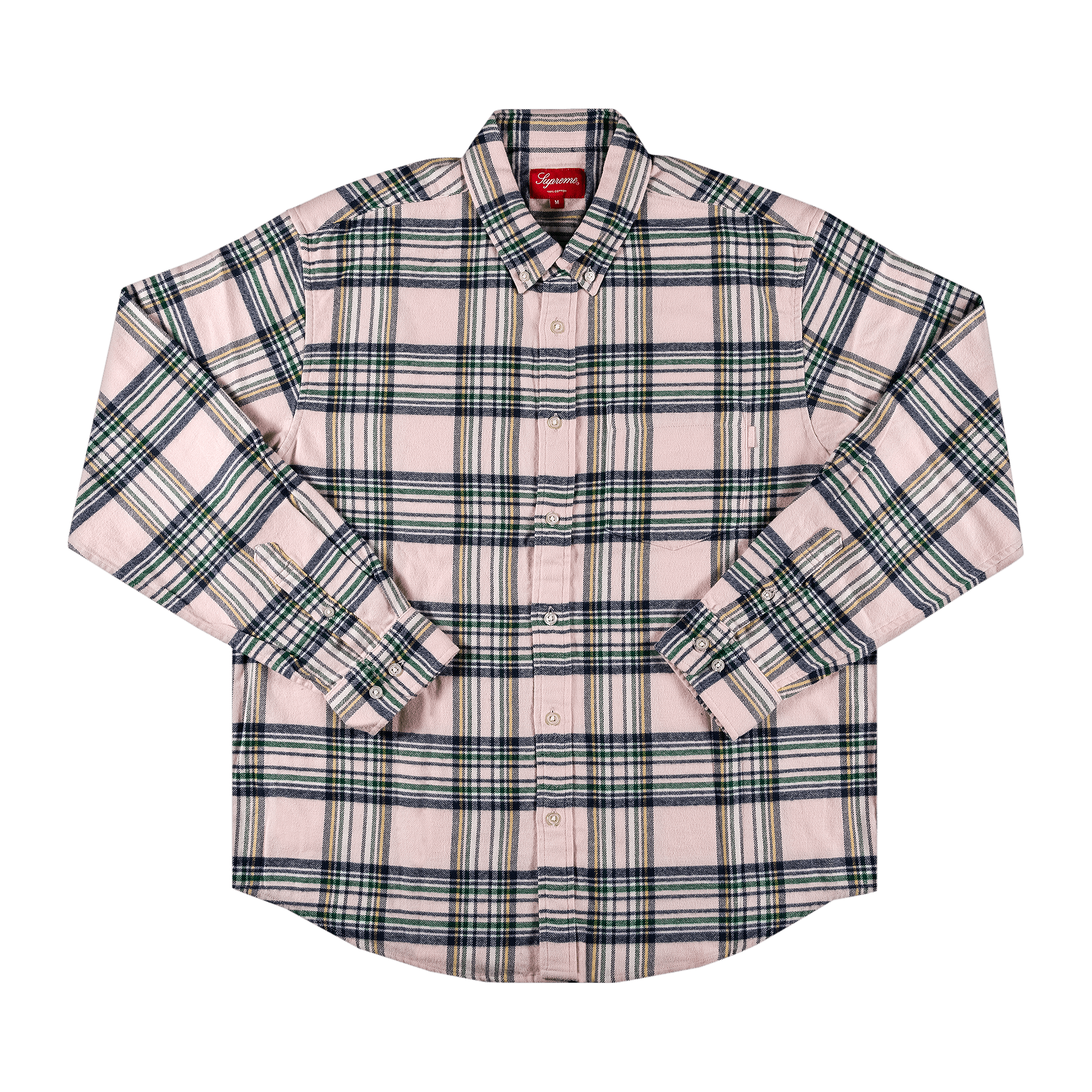 Supreme Tartan Flannel Shirt 'Pale Pink'