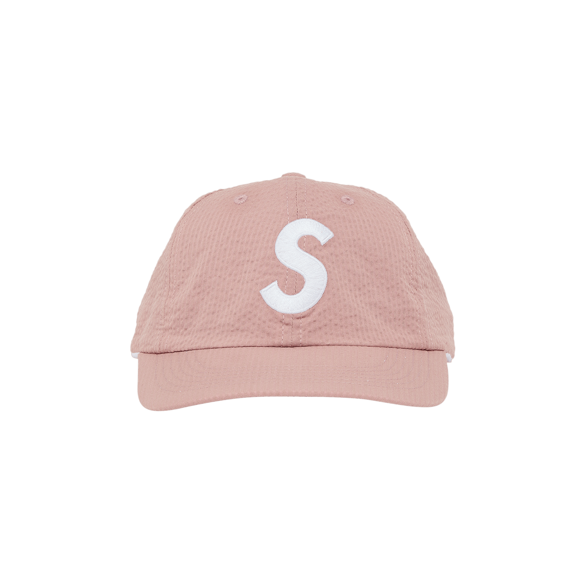 Supreme Seersucker S Logo 6-Panel 'Pink'