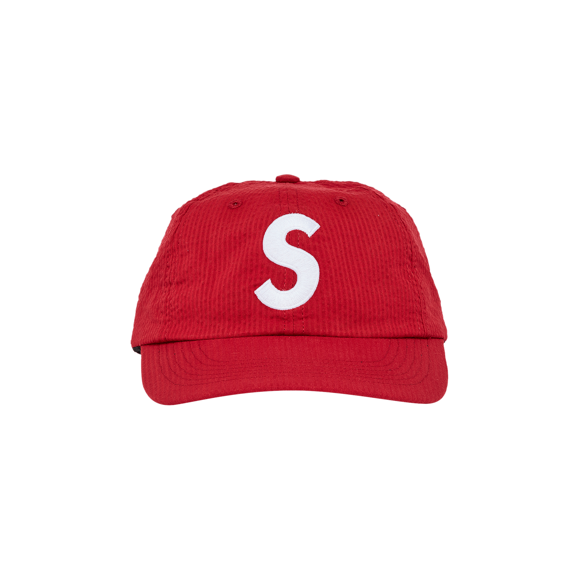 Supreme Seersucker S Logo 6-Panel 'Red'