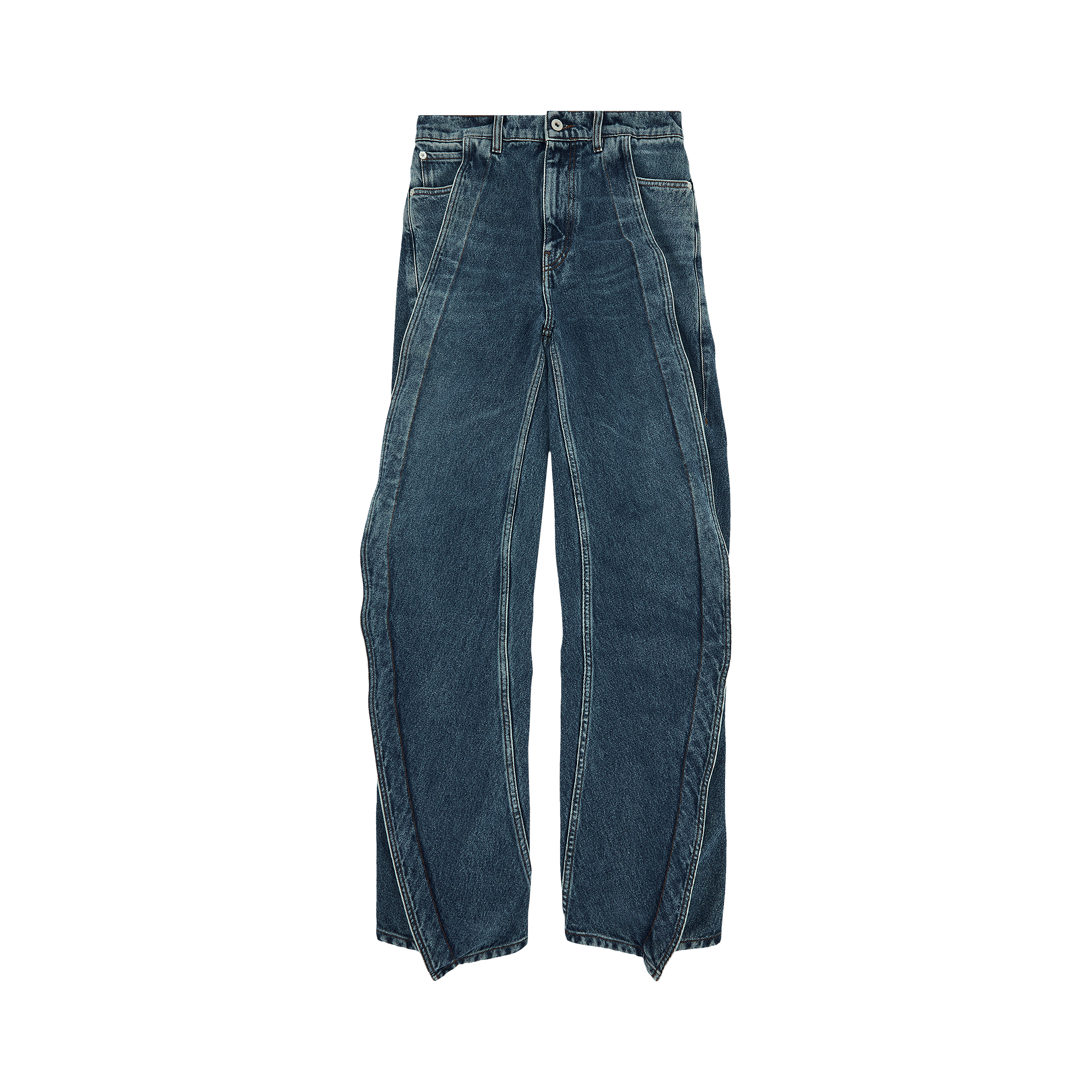 Buy Y/Project Snap Off Denim Track Pants 'Black' - PANT103 S25