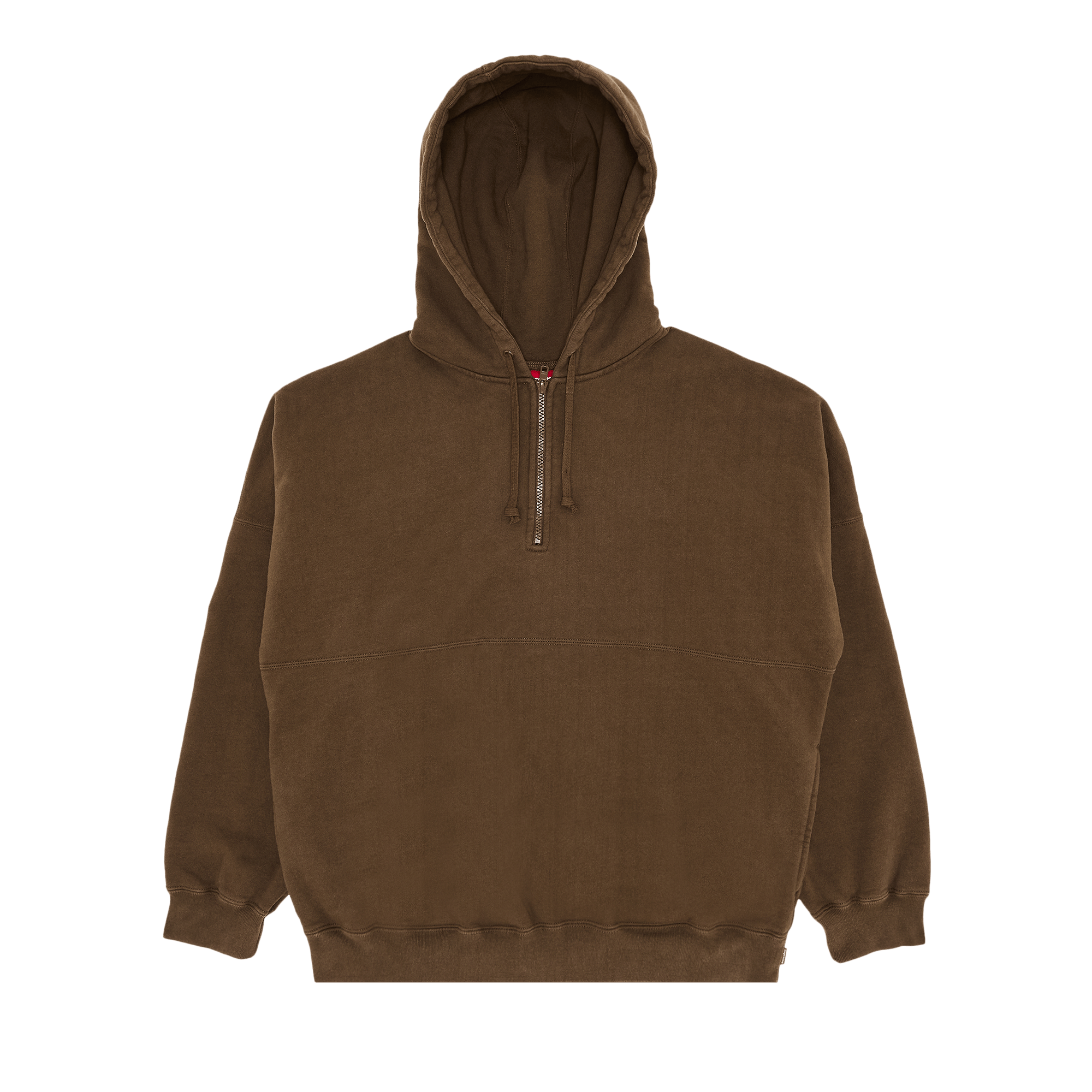 Supreme Wrapped Half Zip Hooded Sweatshirt 'Dusty Brown'