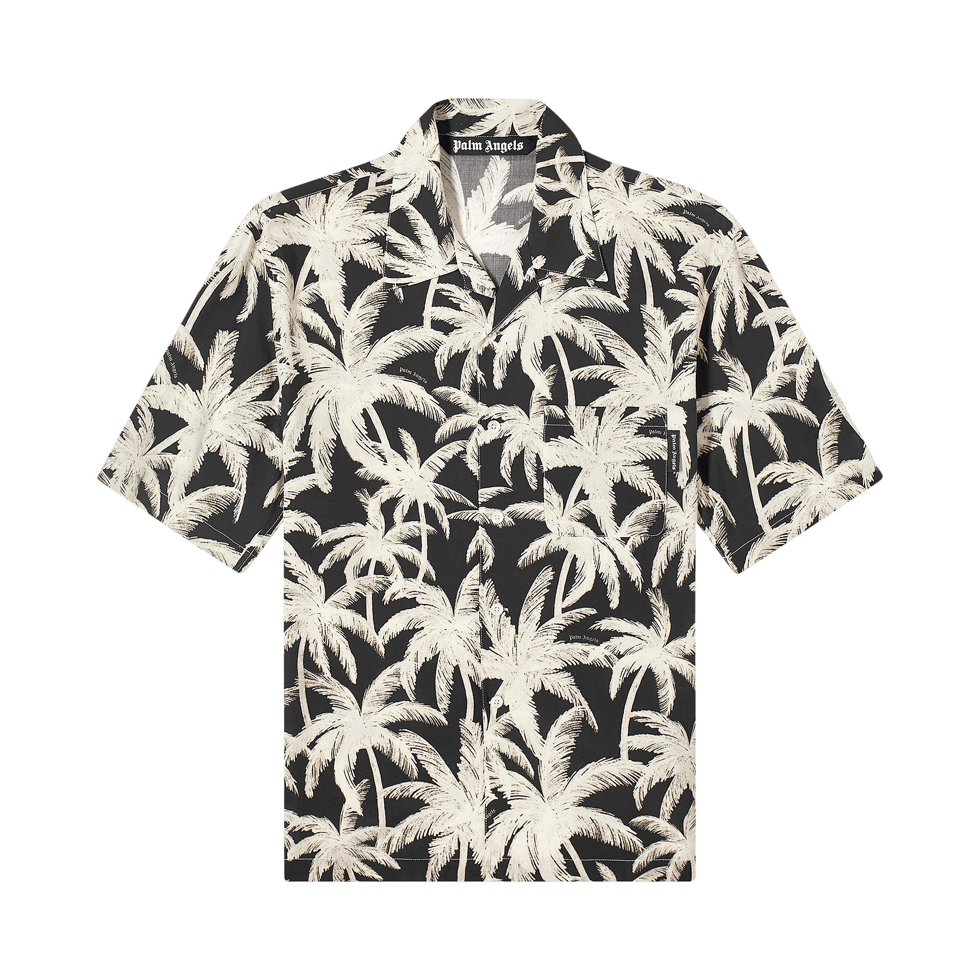 Palm Angels Palms All Over Shirt 'Black/Off White'