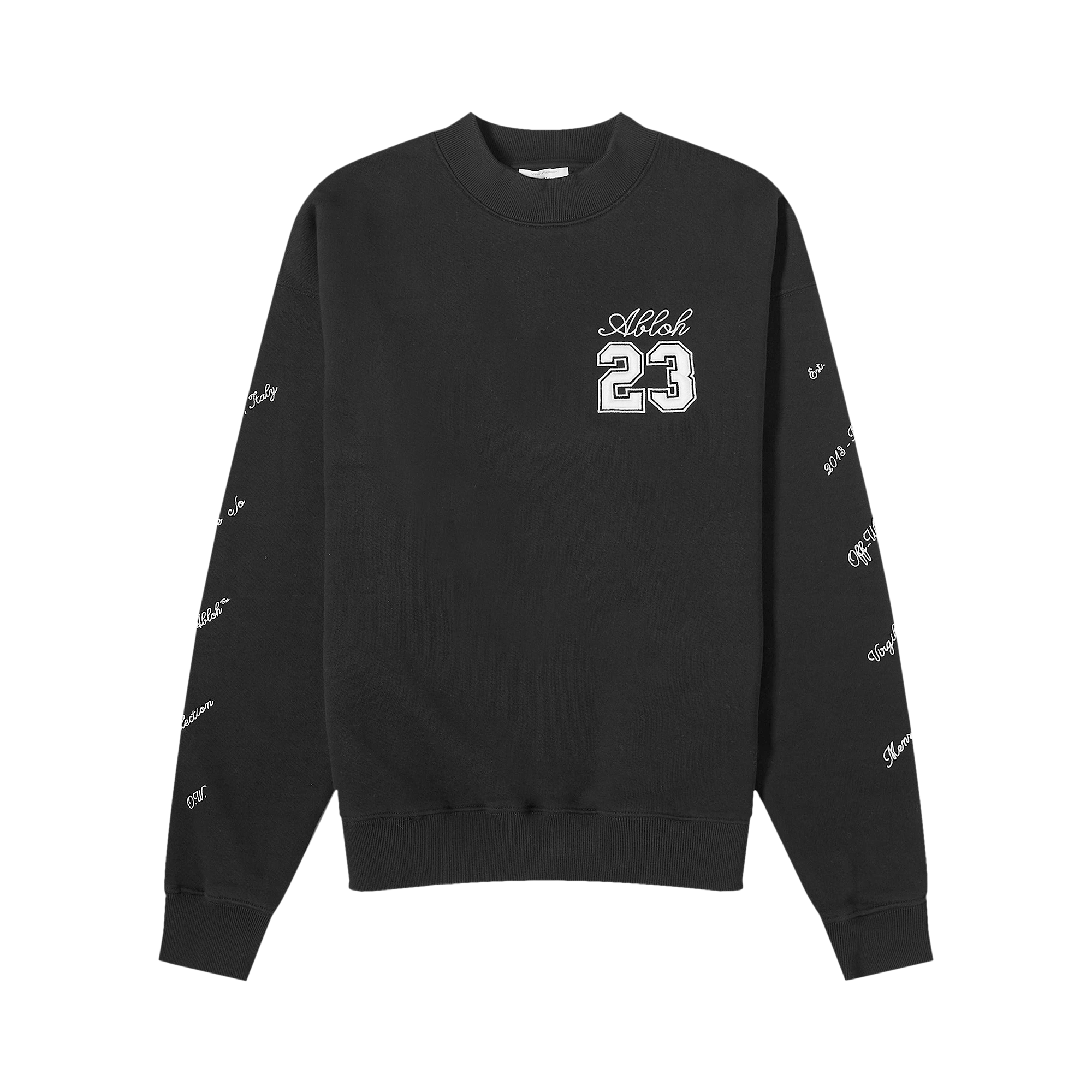 Off-White 23 Logo Skate Crewneck 'Black/White'