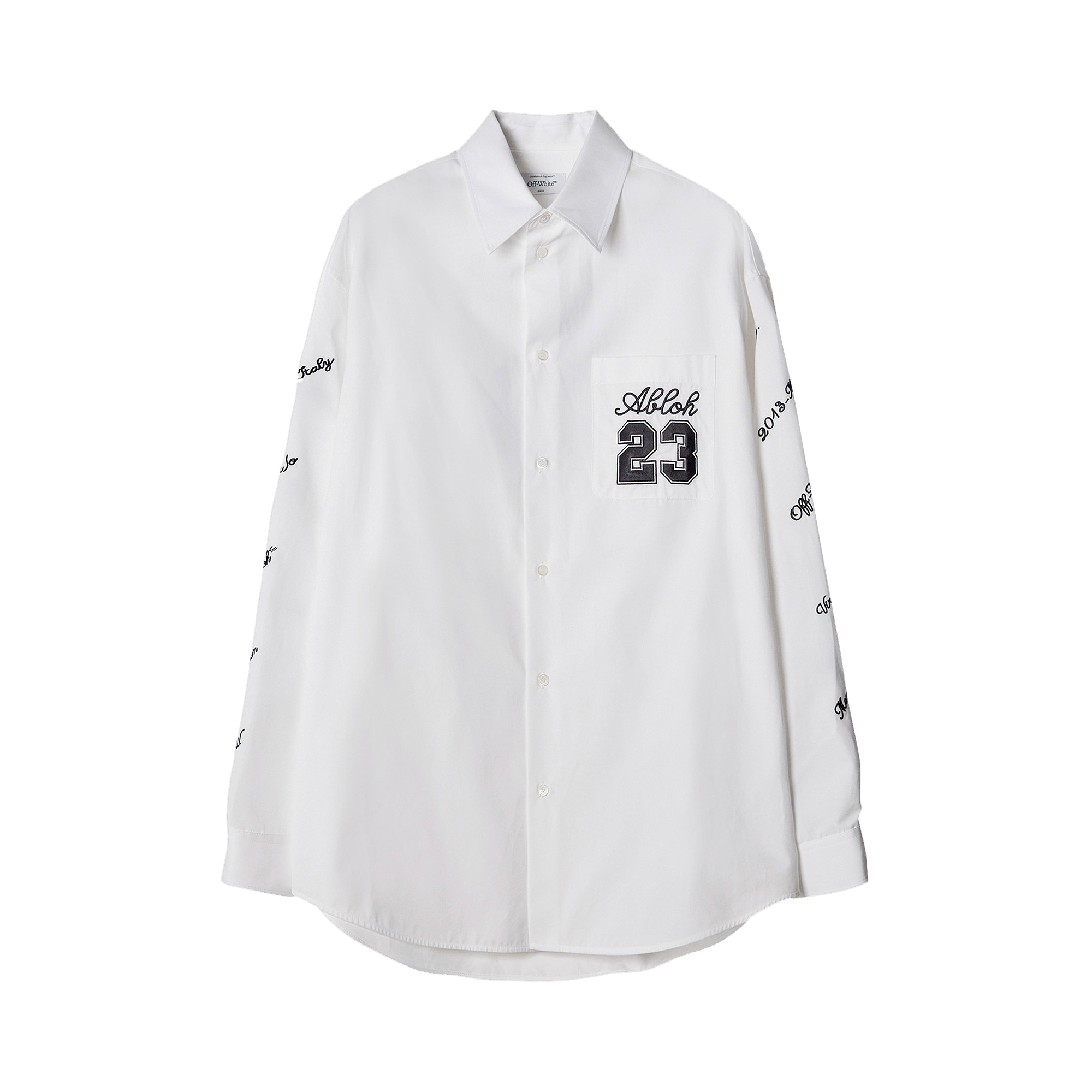 Off-White 23 Logo Heavycot Overshirt 'Black/White'