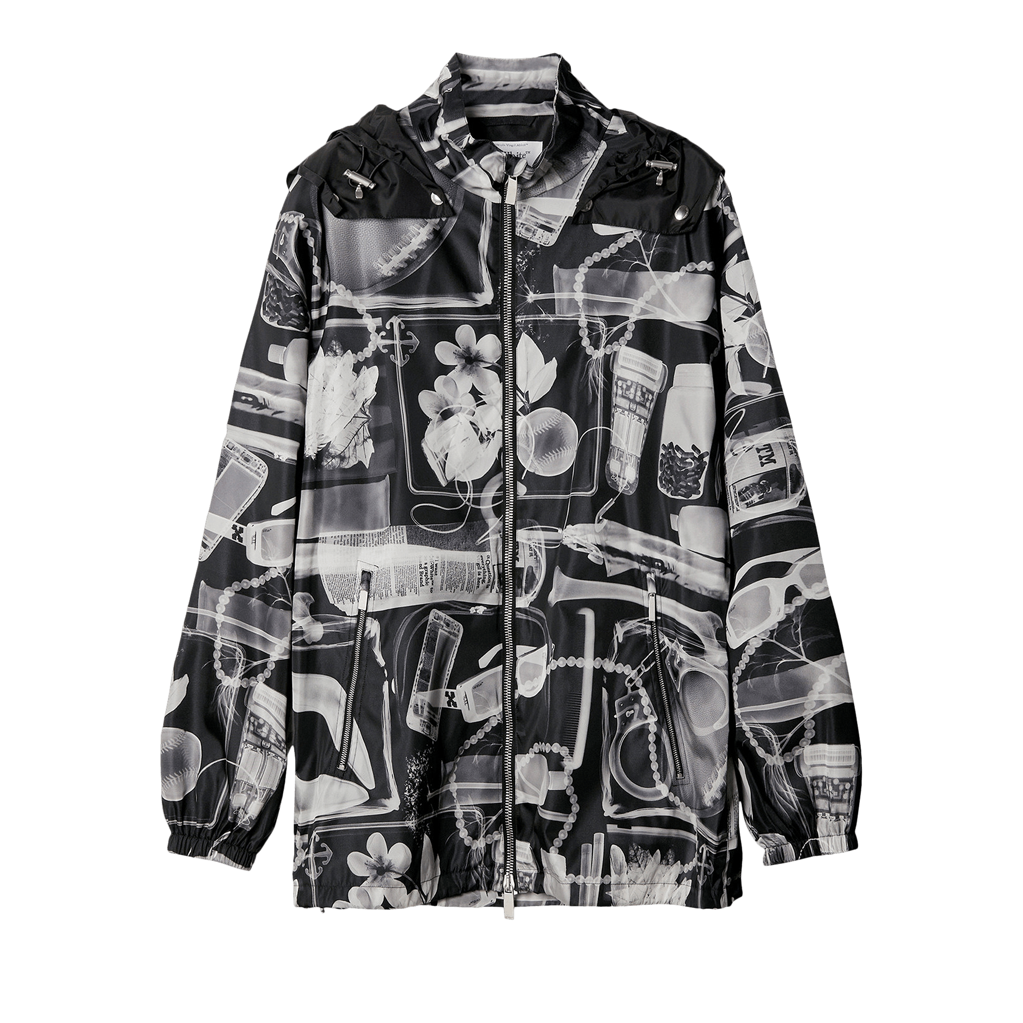 Off-White X-Ray Hooded Windbreaker Jacket 'Black/White'