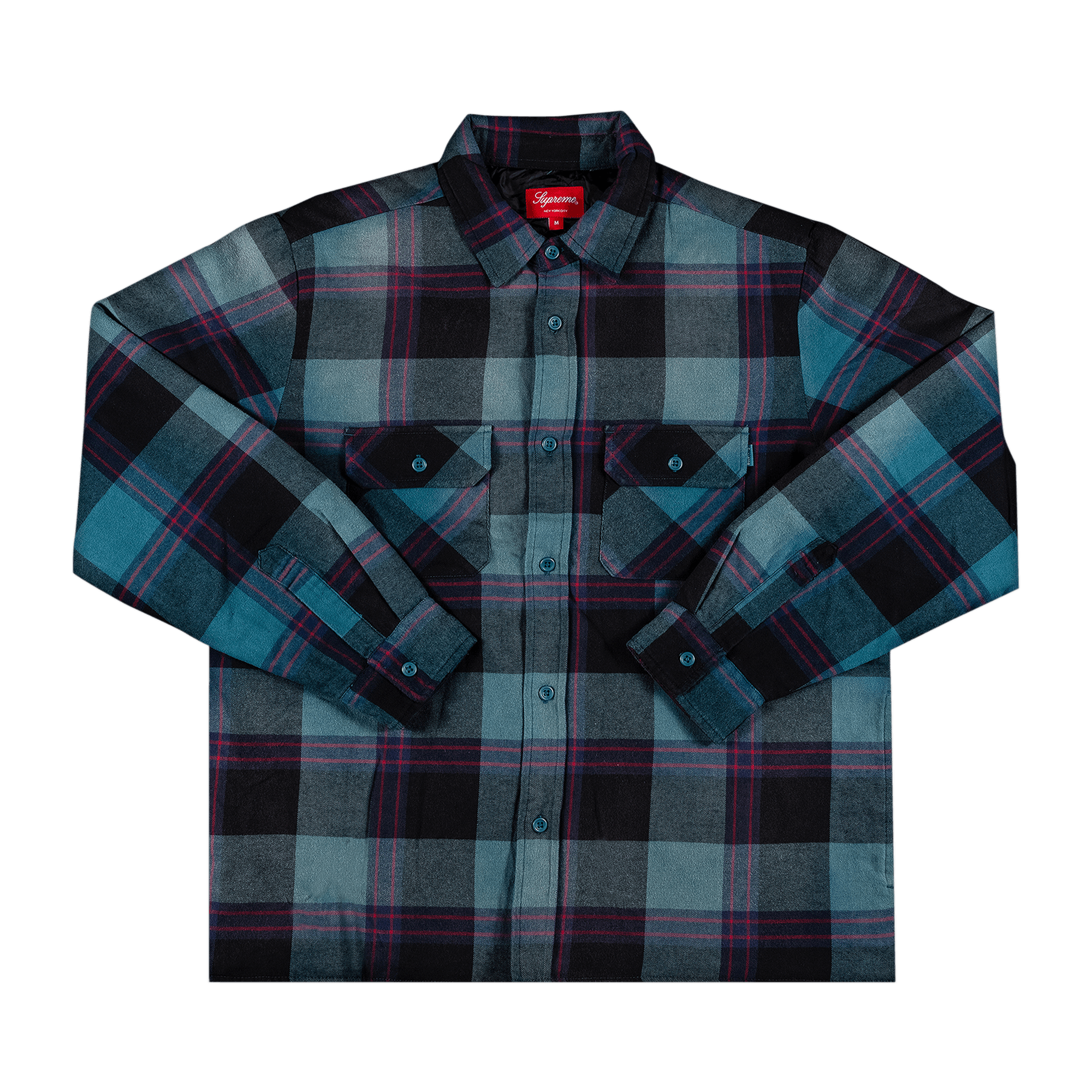 Supreme Quilted Flannel Shirt 'Teal'
