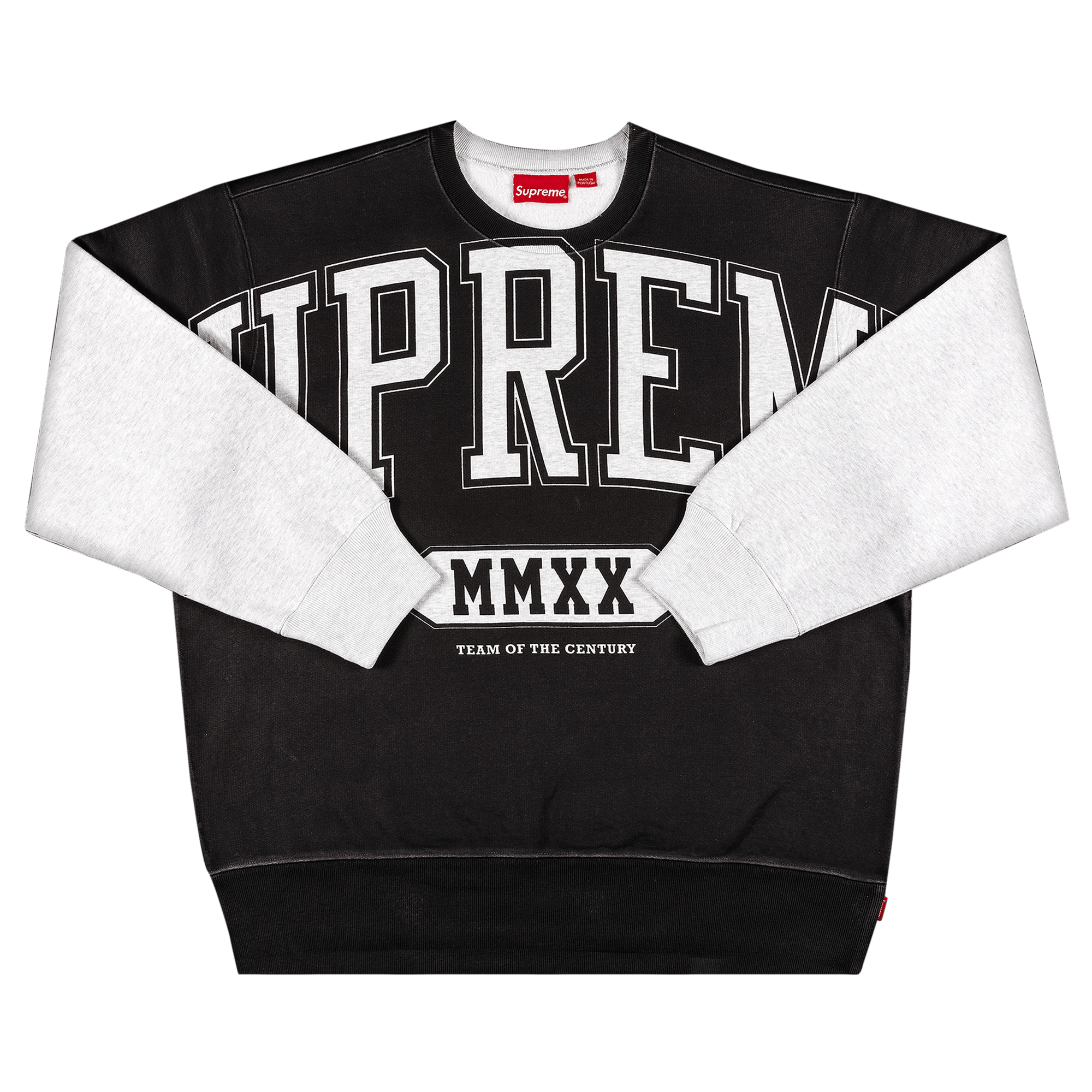 Supreme Overprint Crewneck 'Ash Grey'