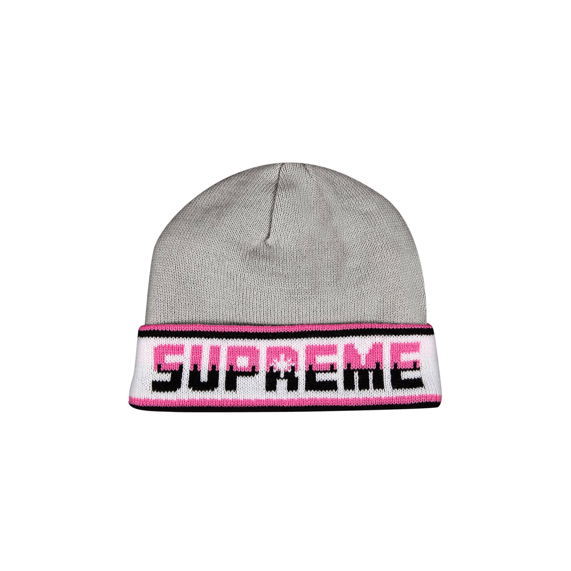 Supreme Double Logo Facemask Beanie 'Grey'