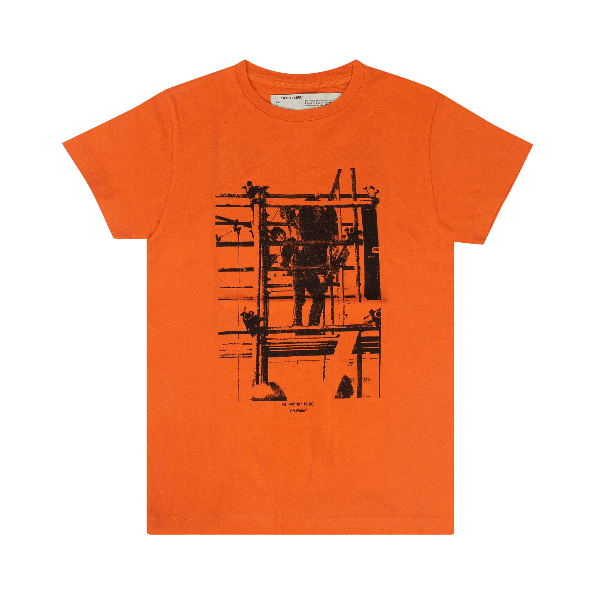 Off-White Industrial Print T-Shirt 'Orange'