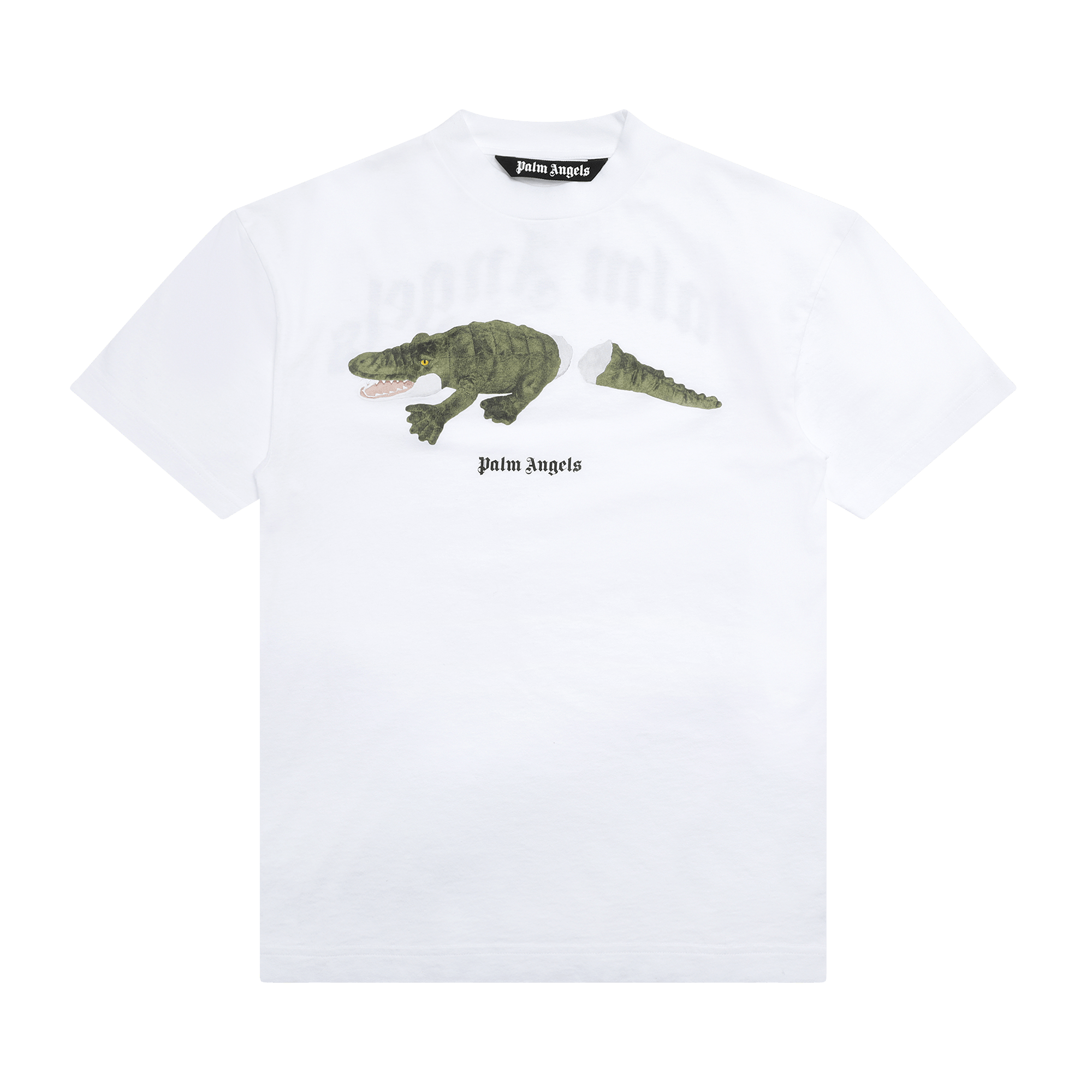 Palm Angels Croco Short-Sleeve Tee 'White/Green'