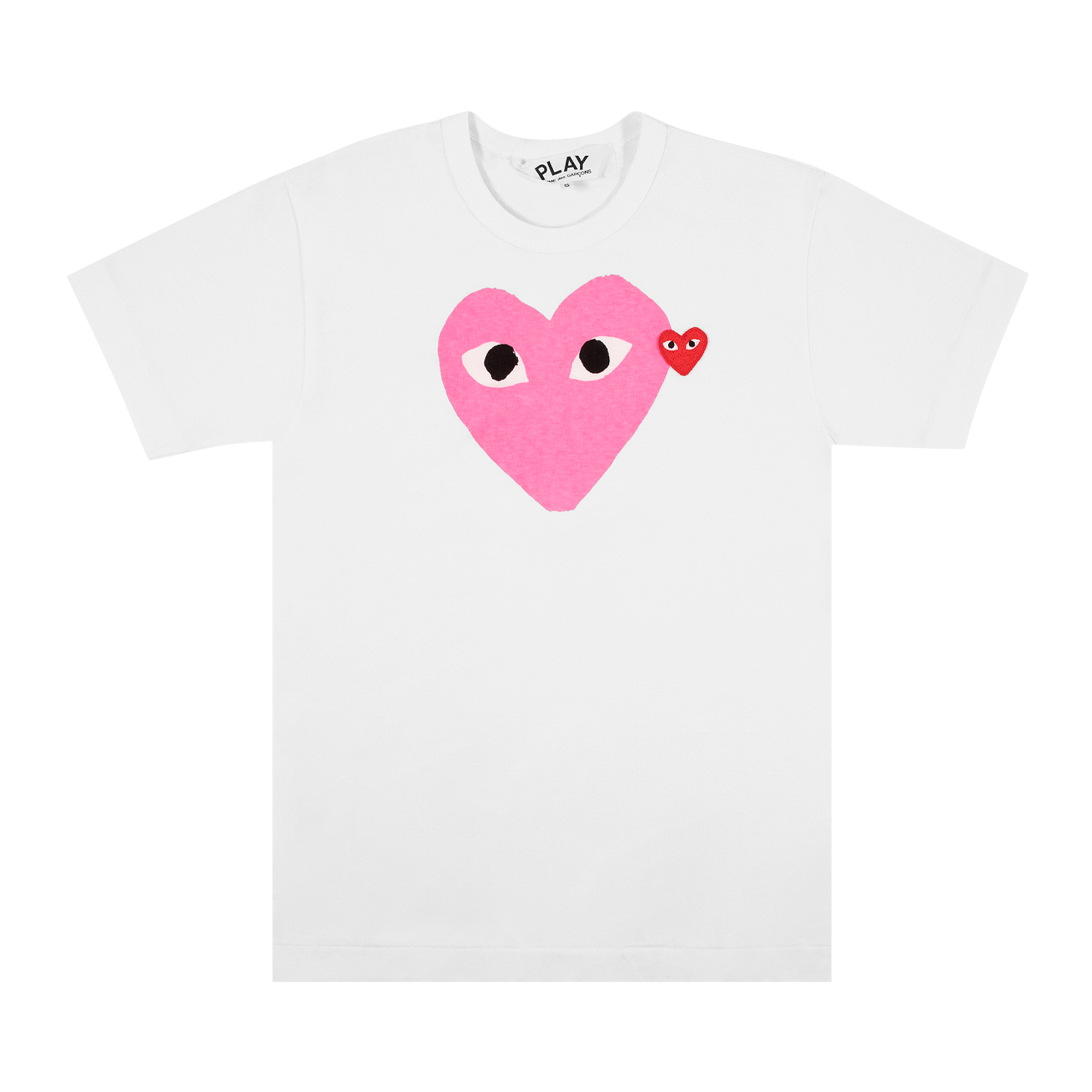 Comme des Garçons Short-Sleeve Play T-Shirt With Pink Heart 'Pink/White'