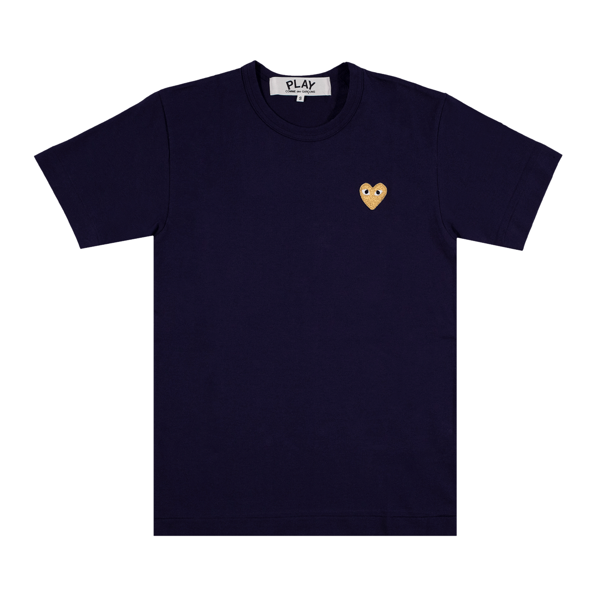 Comme des Garçons Play T-Shirt With Gold Heart 'Navy'