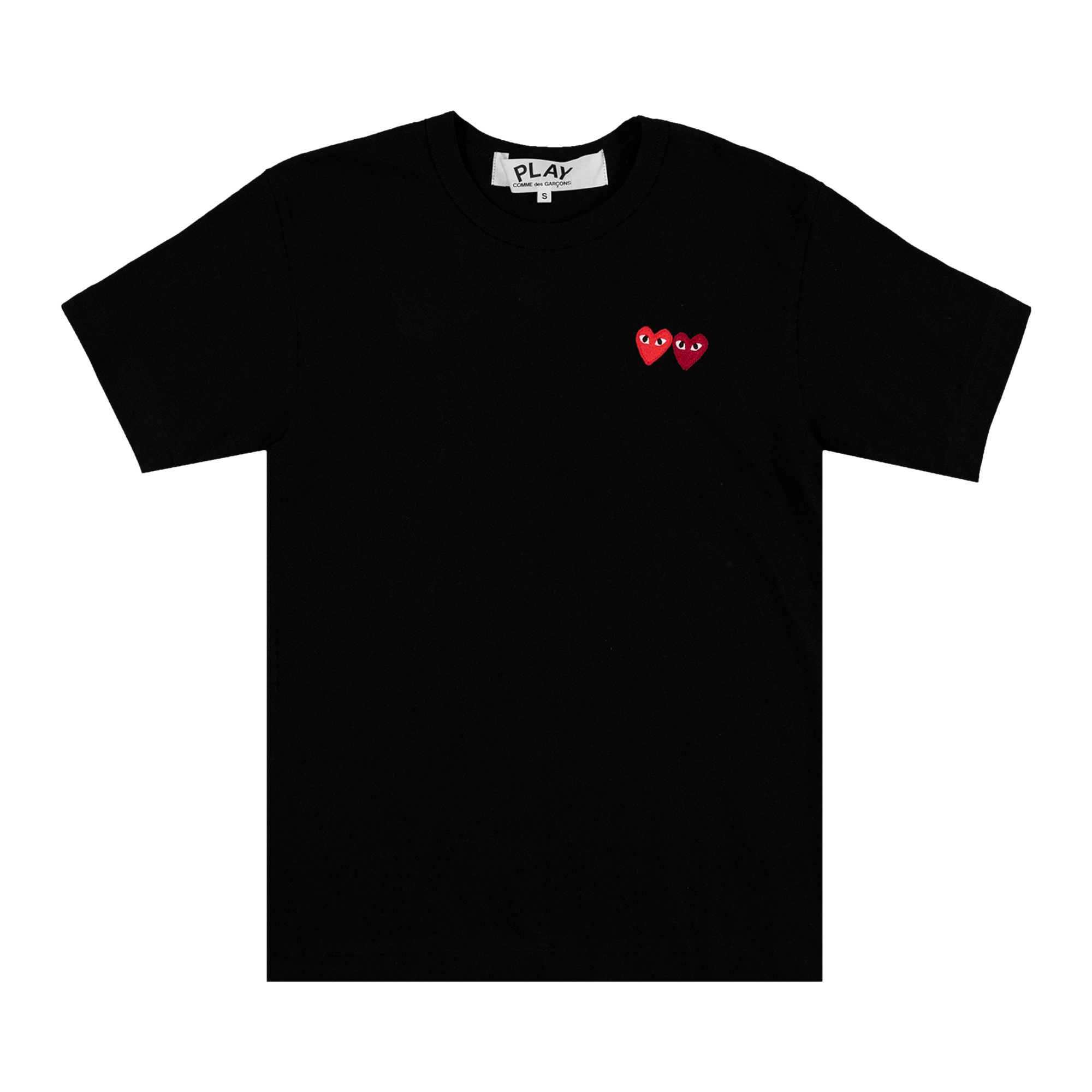 Comme des Garçons Play T-Shirt With Small Double Hearts 'Black'