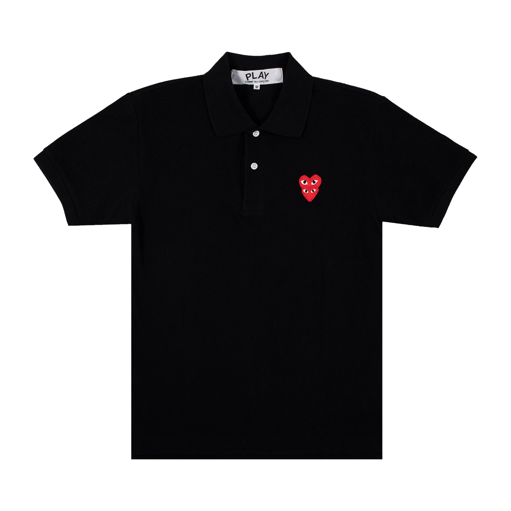 Comme des Garçons PLAY Heart Logo Short-Sleeve Polo 'Black'