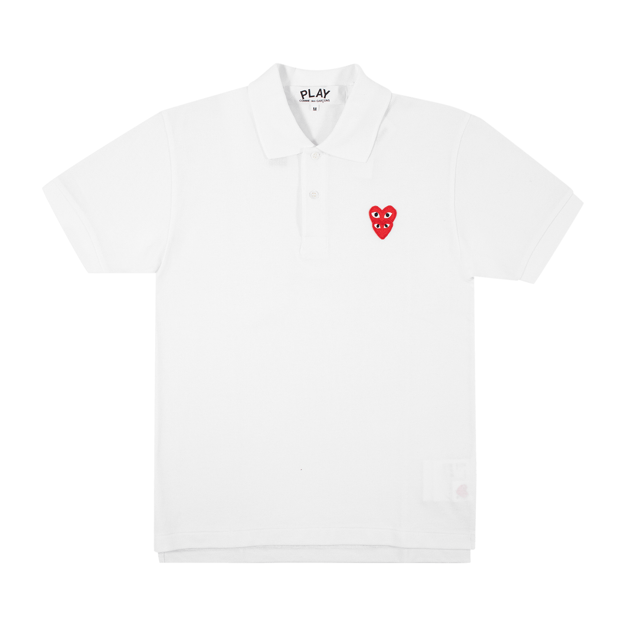 Comme des Garçons PLAY Heart Logo Short-Sleeve Polo 'White'