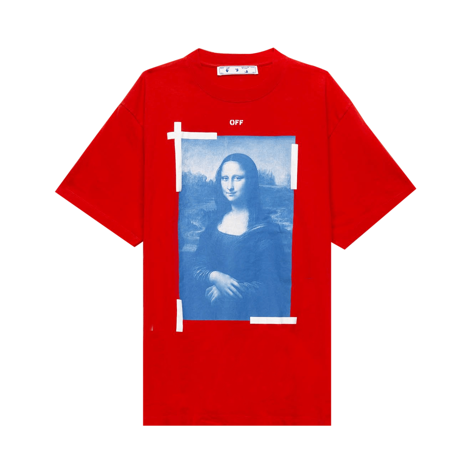 Off-White Blue Monalisa Over Tee 'Fiery Red'