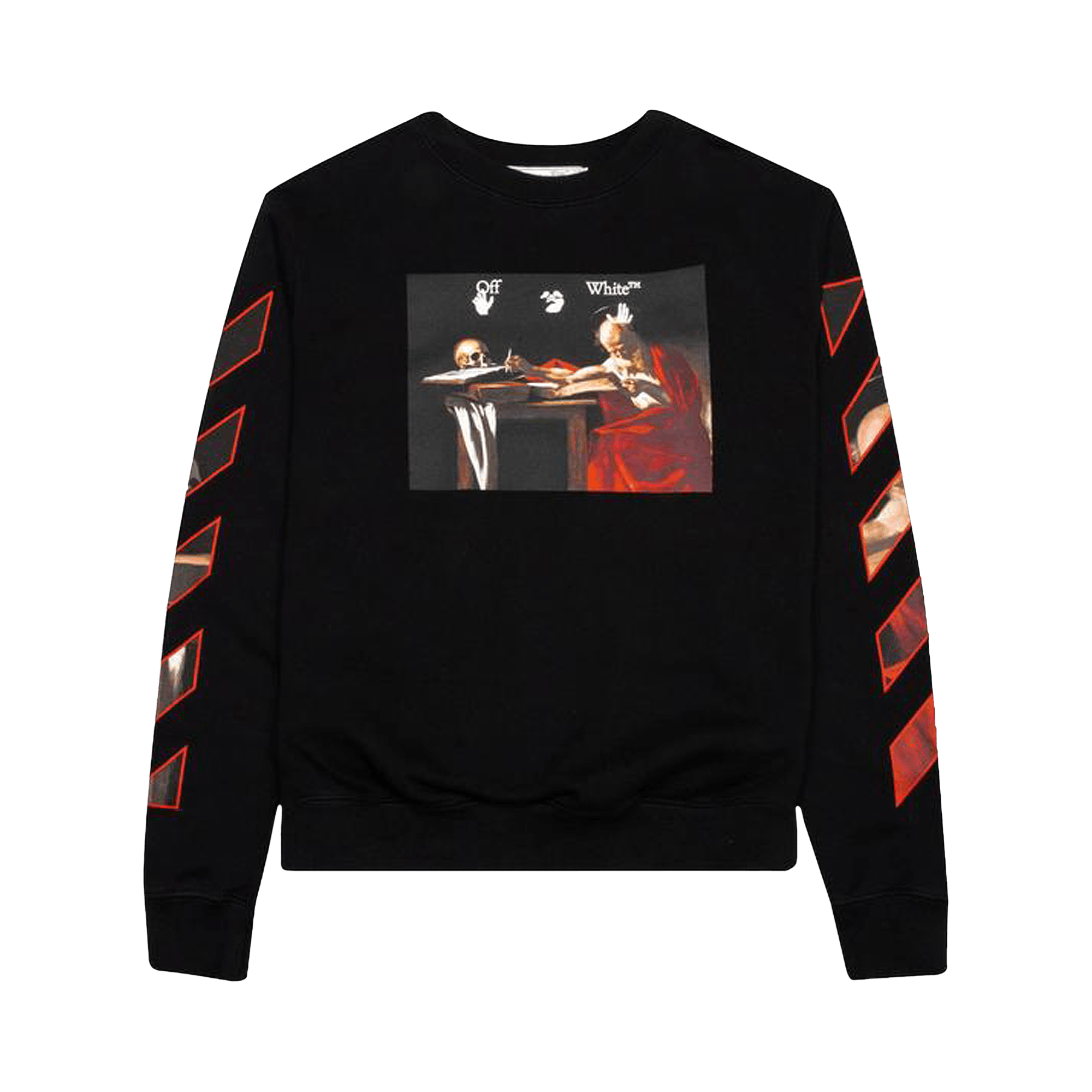 Off-White Caravaggio Slim Crewneck 'Black/Red'