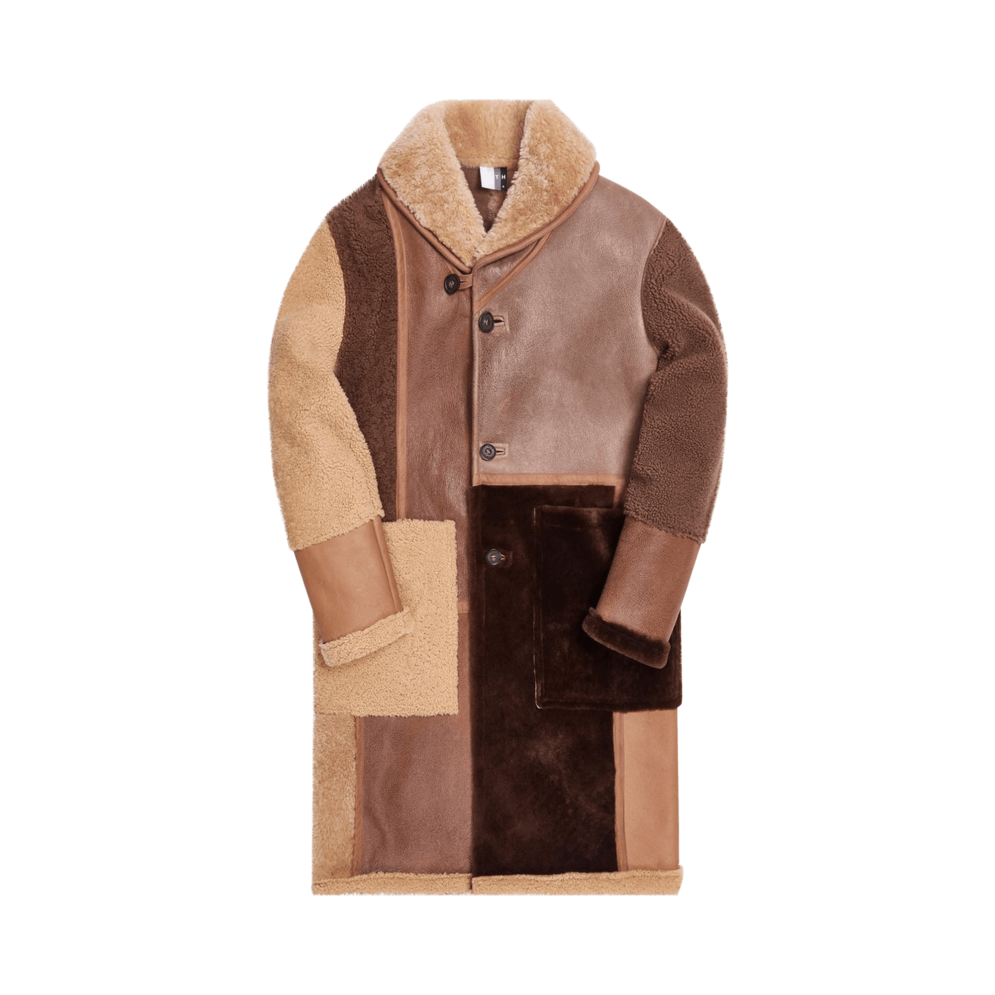 Kith Shearling Patchwork Becker Coat 'Multicolor'