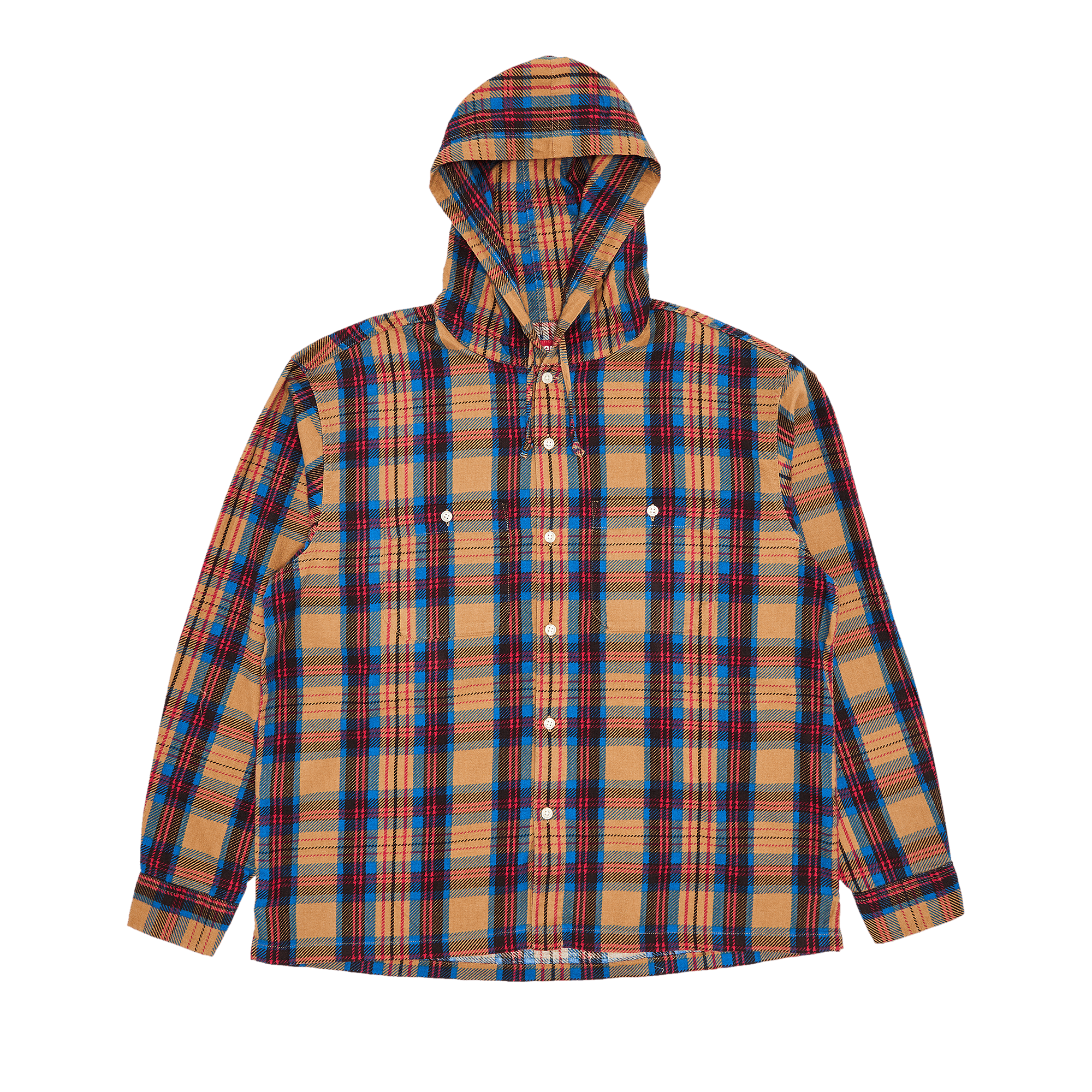 Supreme Printed Hooded Flannel Shirt 'Tan'