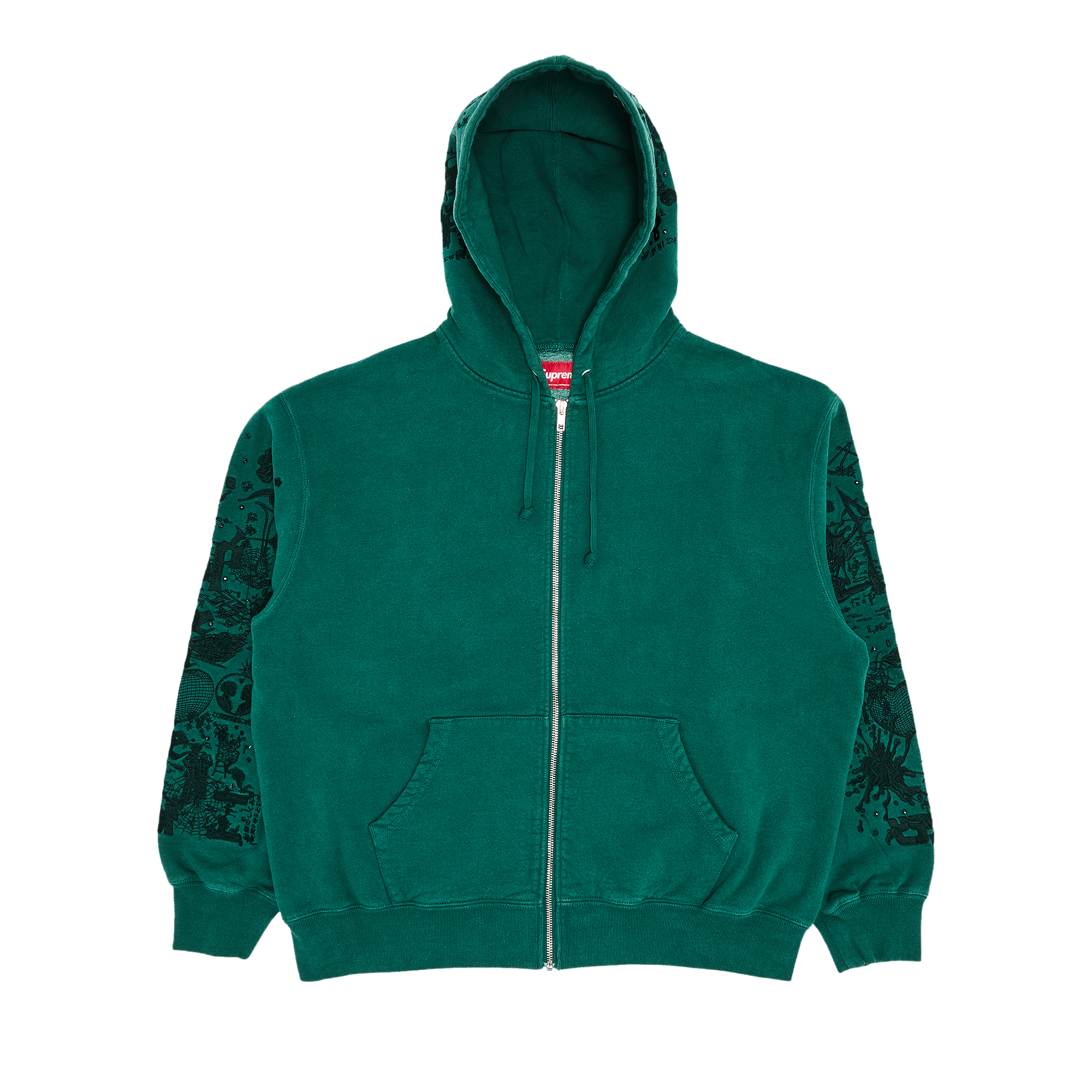 Supreme AOI Zip Up Hooded Sweatshirt 'Teal'