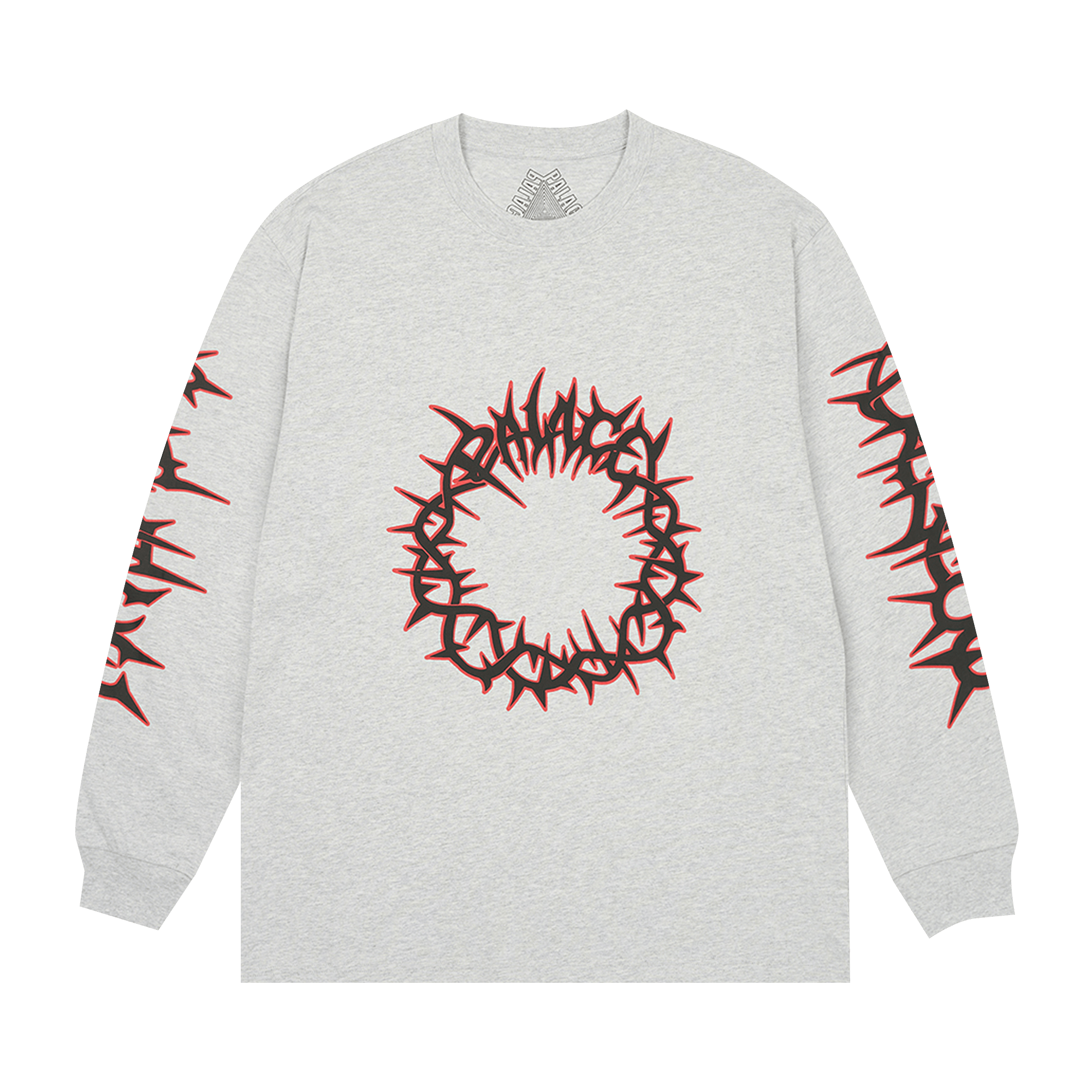 Palace Spiked Long-Sleeve 'Grey Marl'