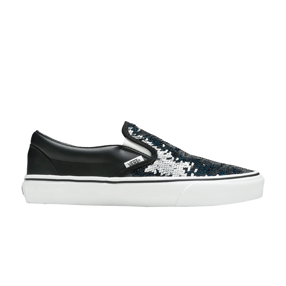 Vans Wmns Classic Slip-On 'Flipping Sequins - Black Checkerboard'