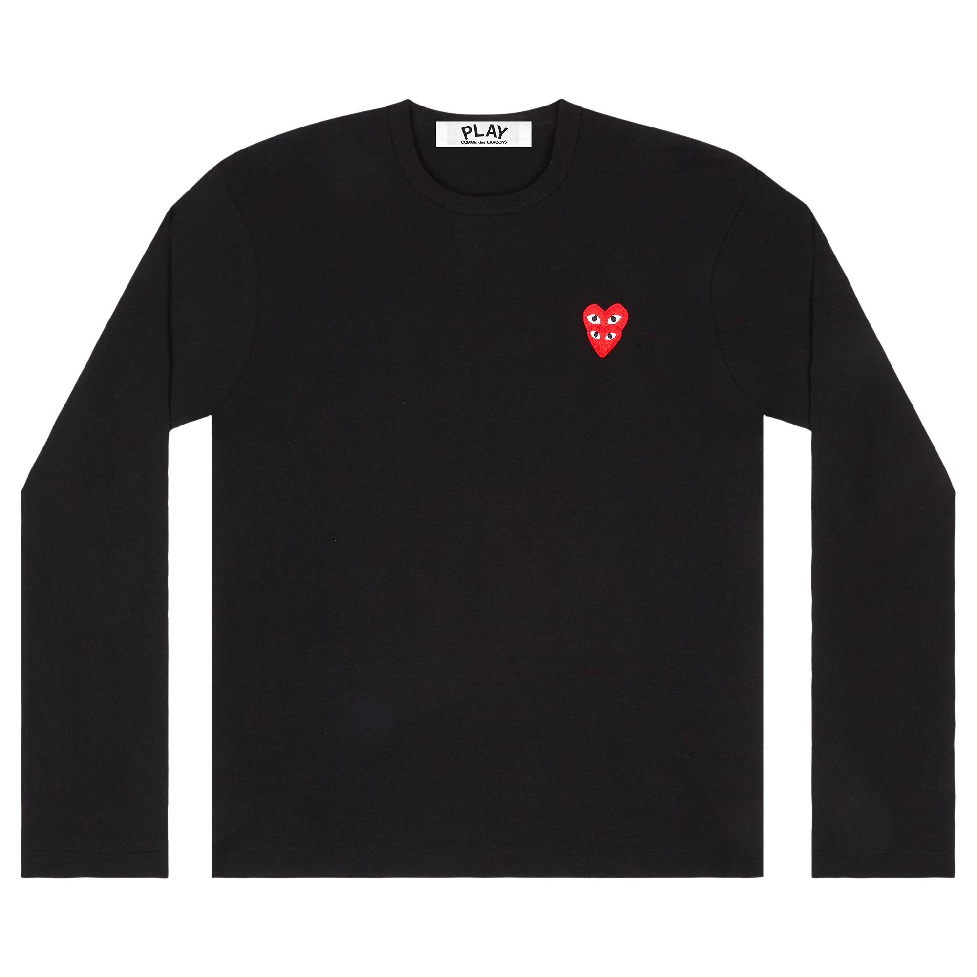 Comme des Garçons PLAY Double Heart Long-Sleeve T-Shirt 'Black'