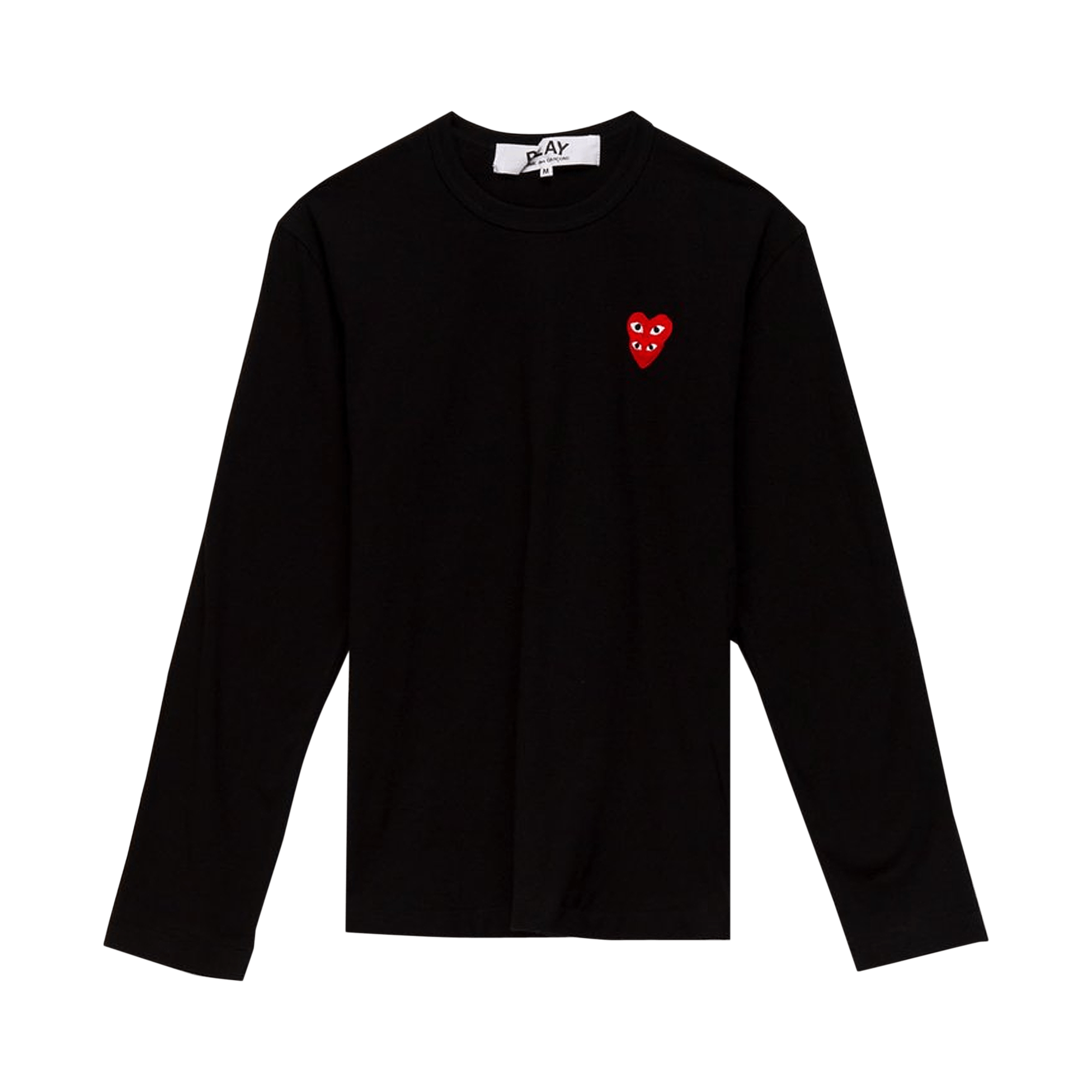 Comme des Garçons PLAY Double Heart Long-Sleeve T-Shirt 'Black'