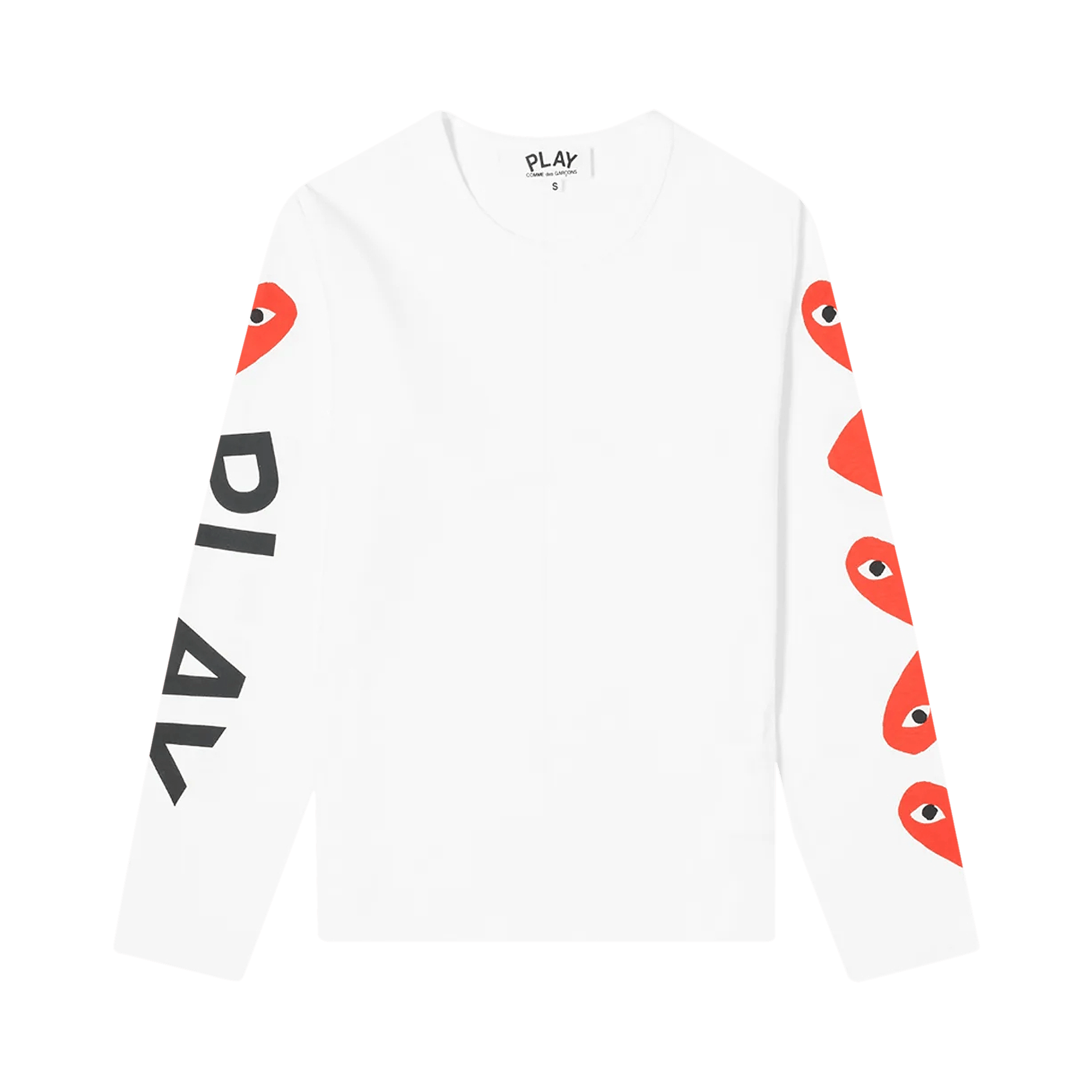 Comme des Garçons PLAY Long-Sleeve Logo T-Shirt 'White'