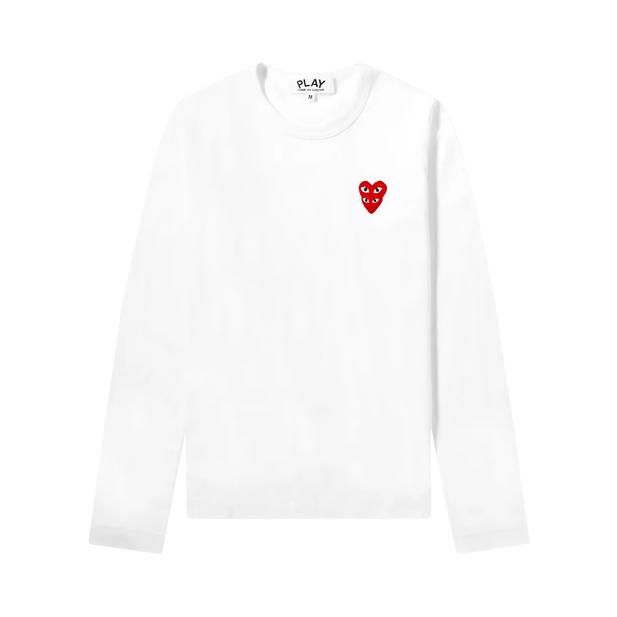 Comme des Garçons PLAY Double Heart Long-Sleeve T-Shirt 'White'