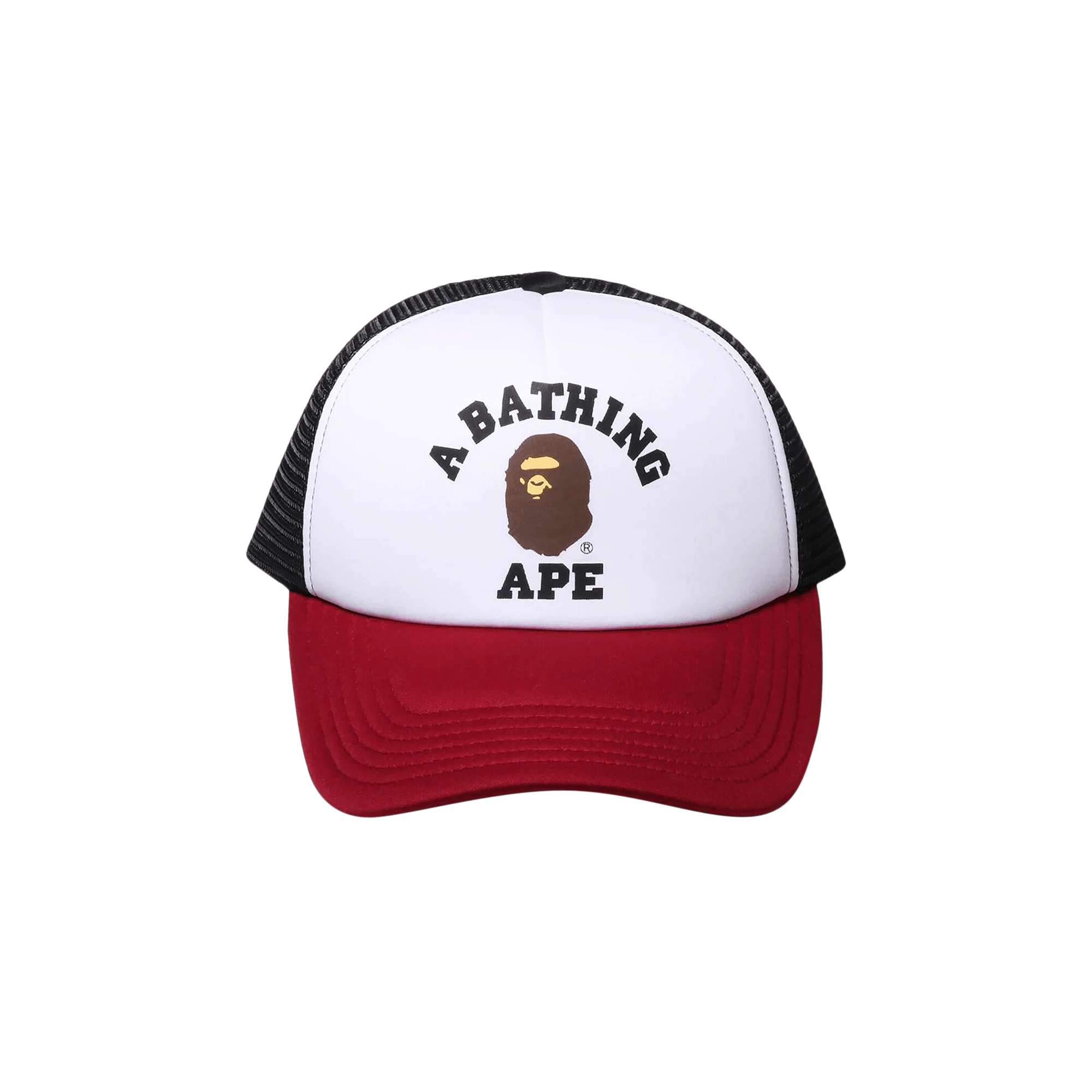 BAPE College Mesh Cap 'Burgundy'