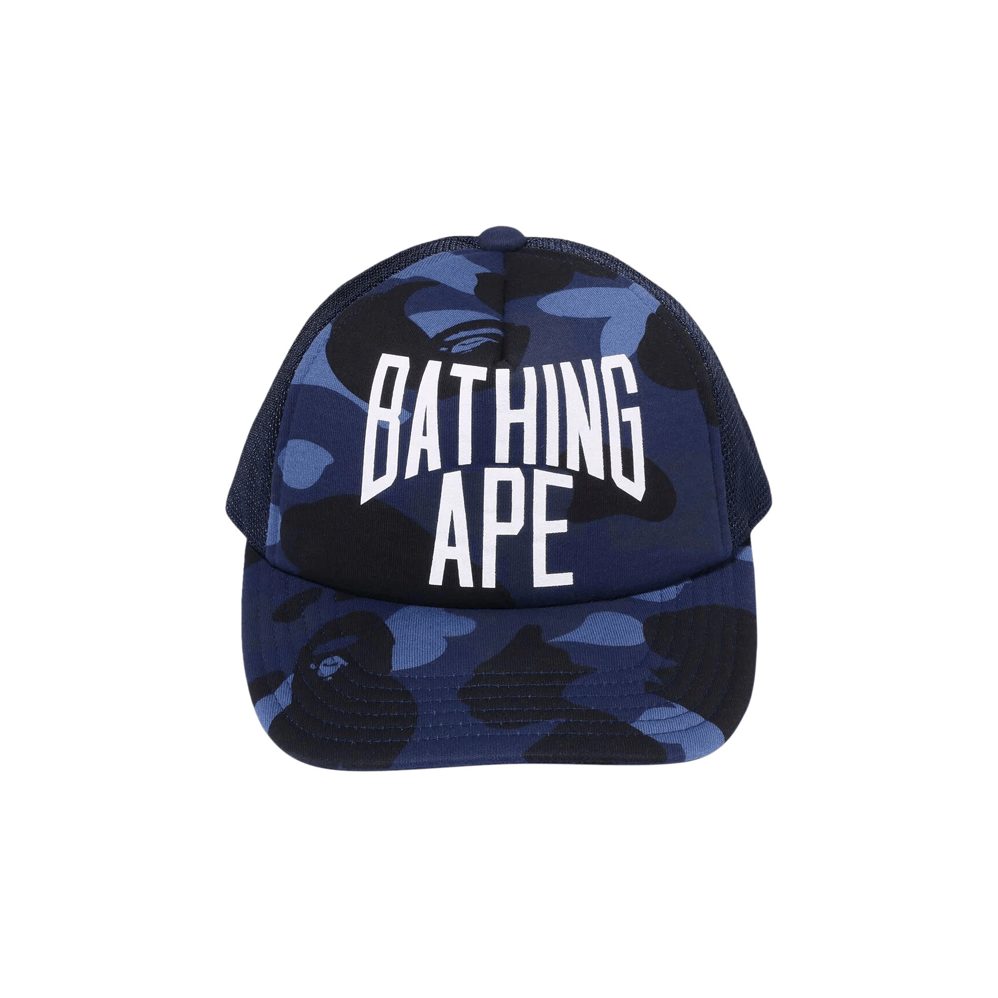 BAPE Color Camo Nyc Logo Mesh Cap 'Navy'