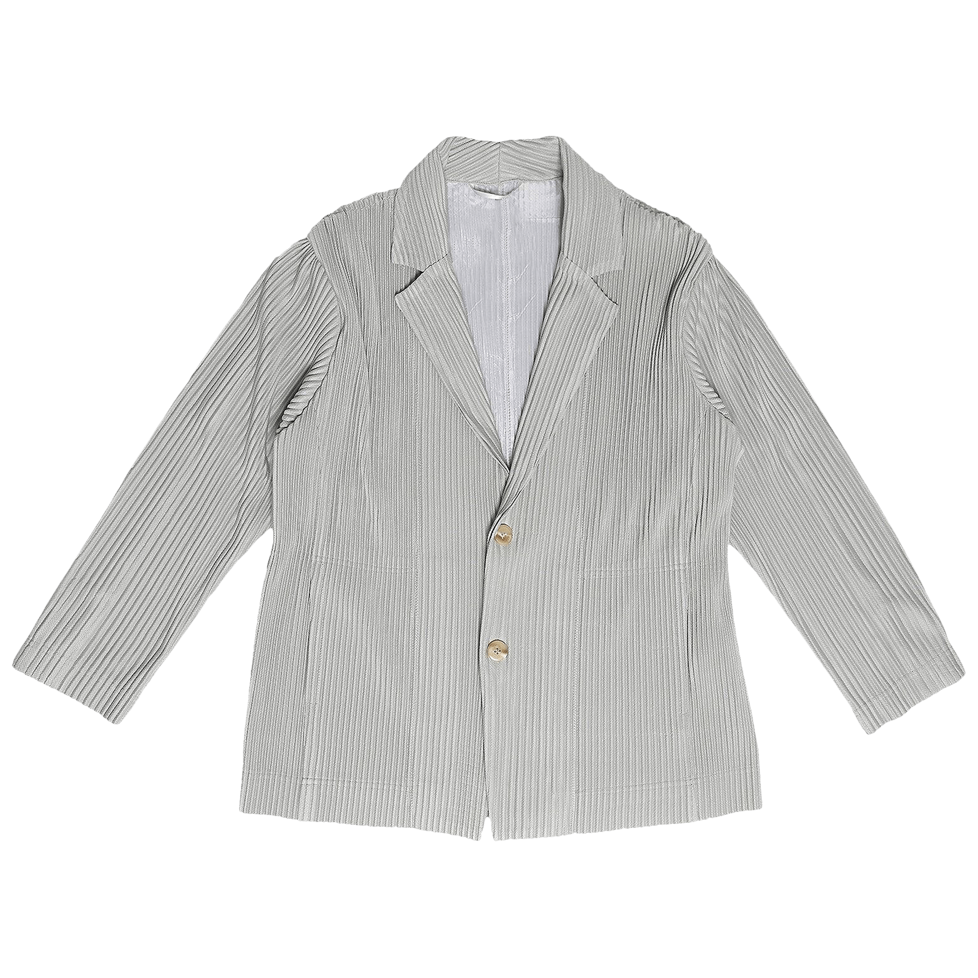 Homme Plissé Issey Miyake Basic Pleated Blazer 'Light Grey'
