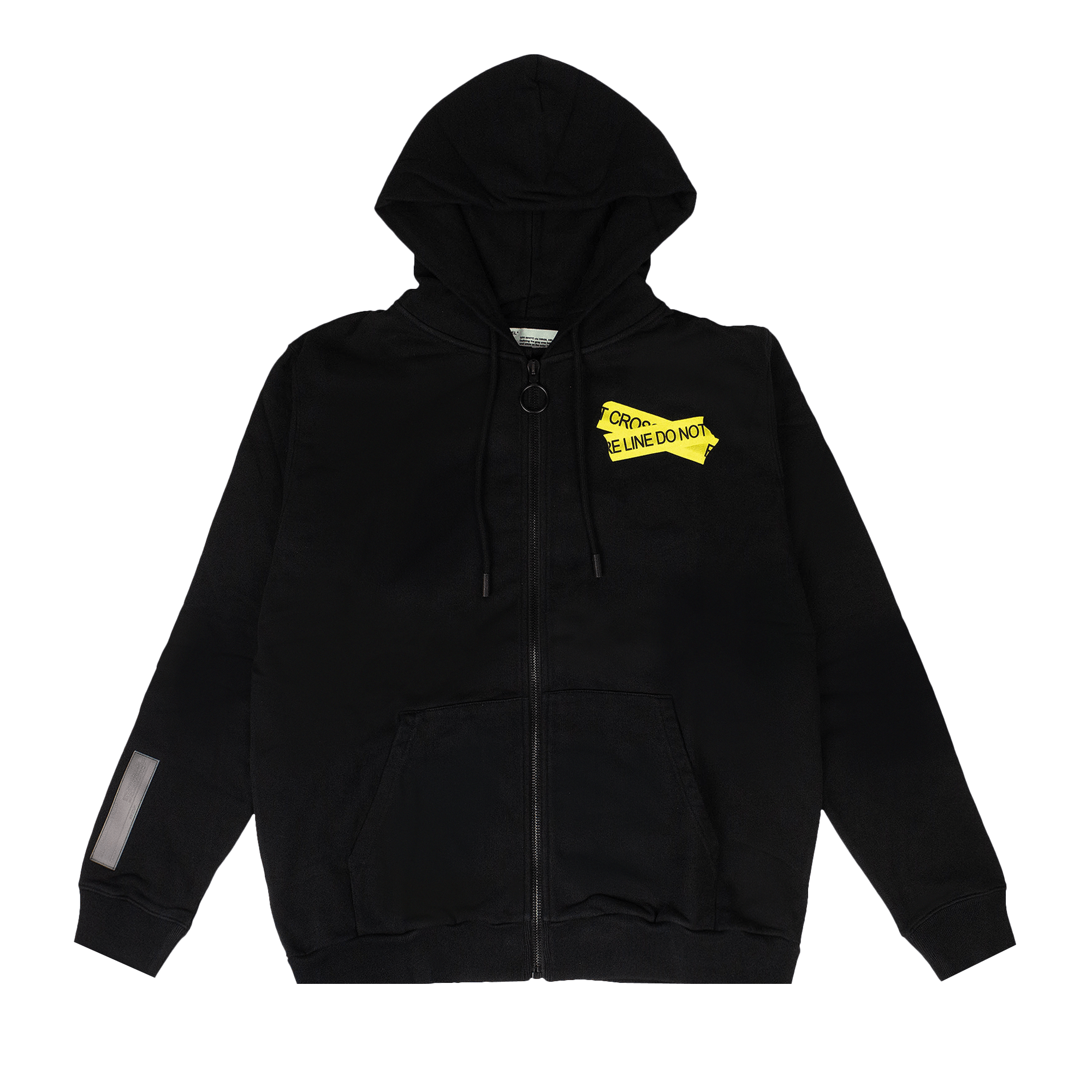 Off-White Fire Tape Zip-Up Sweater 'Black'