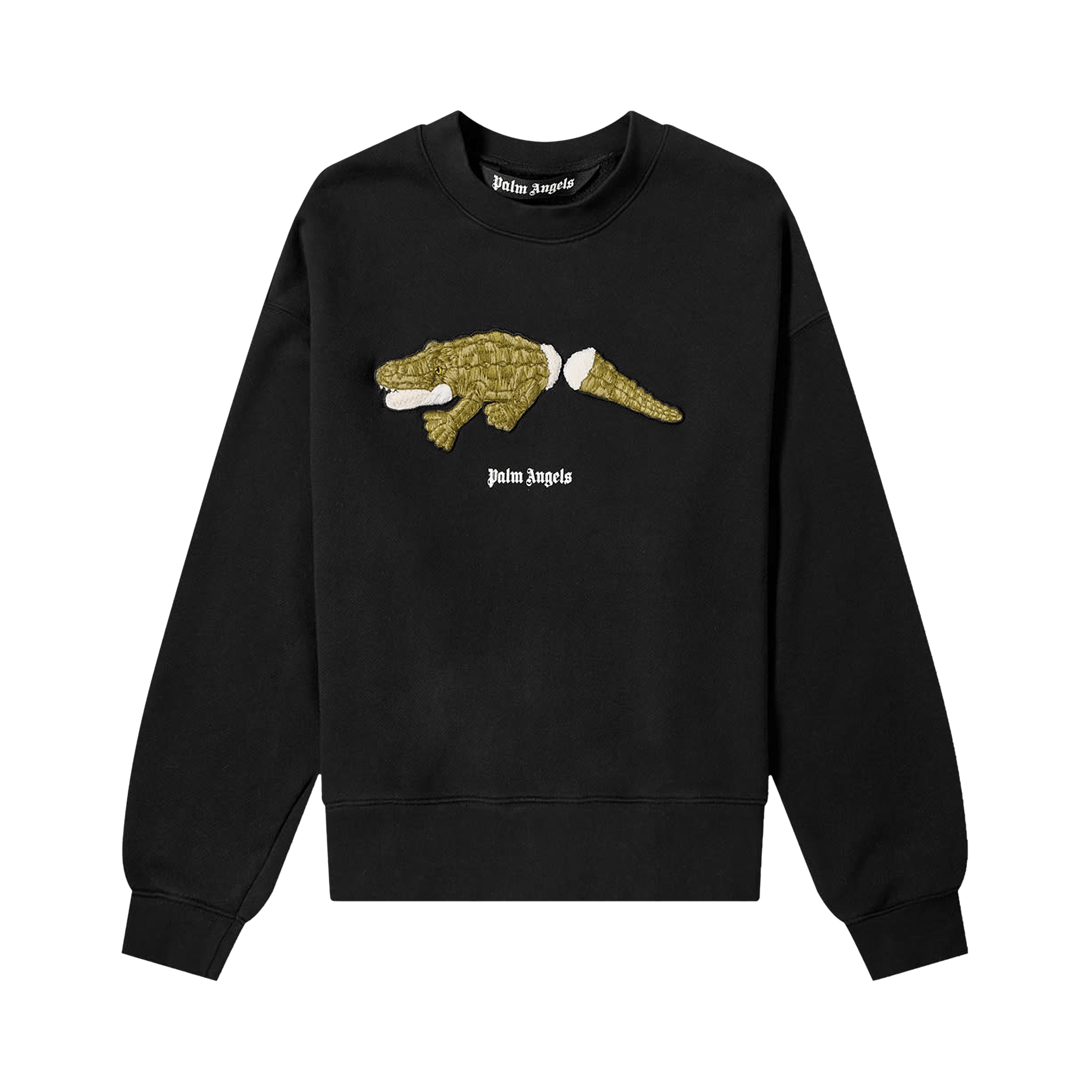 Palm Angels Croco Crewneck 'Black/Green'