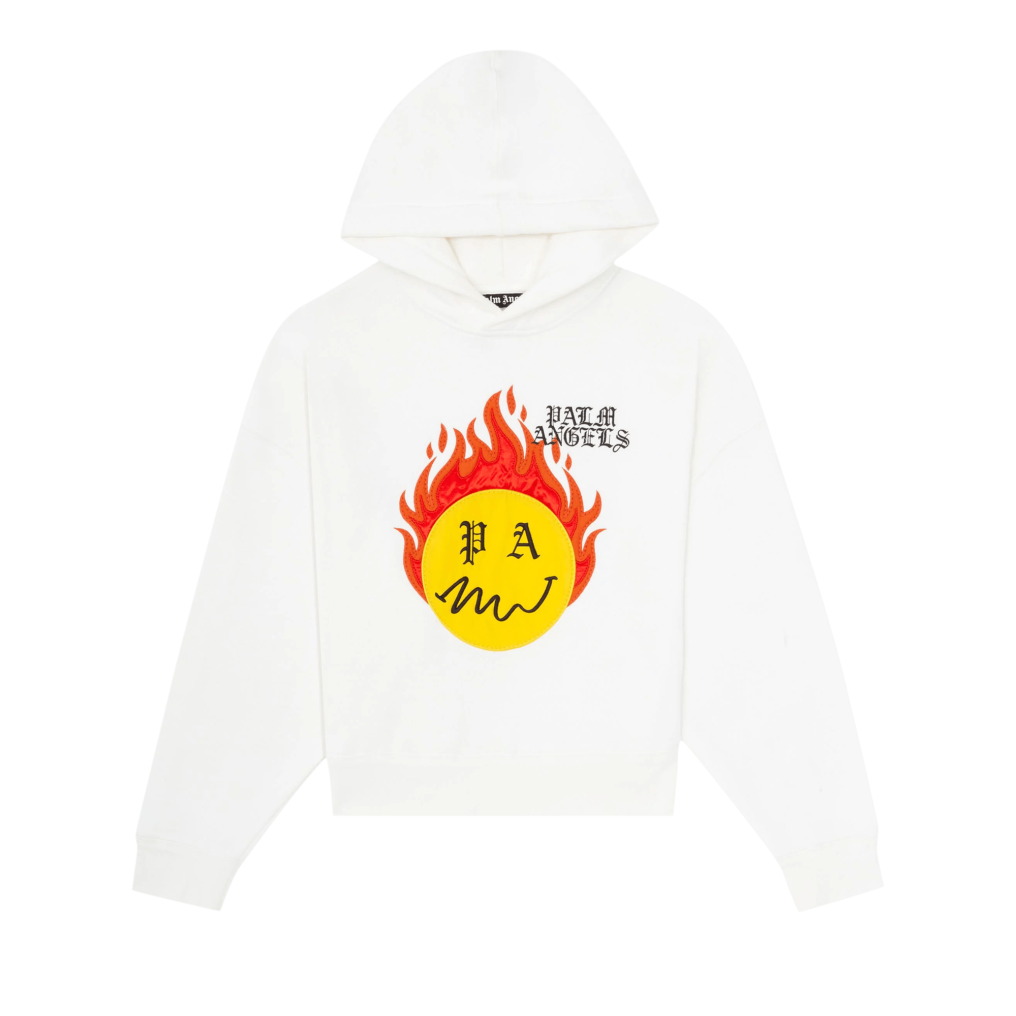 Palm Angels Burning Head Hoodie 'Brillant White/Yellow'