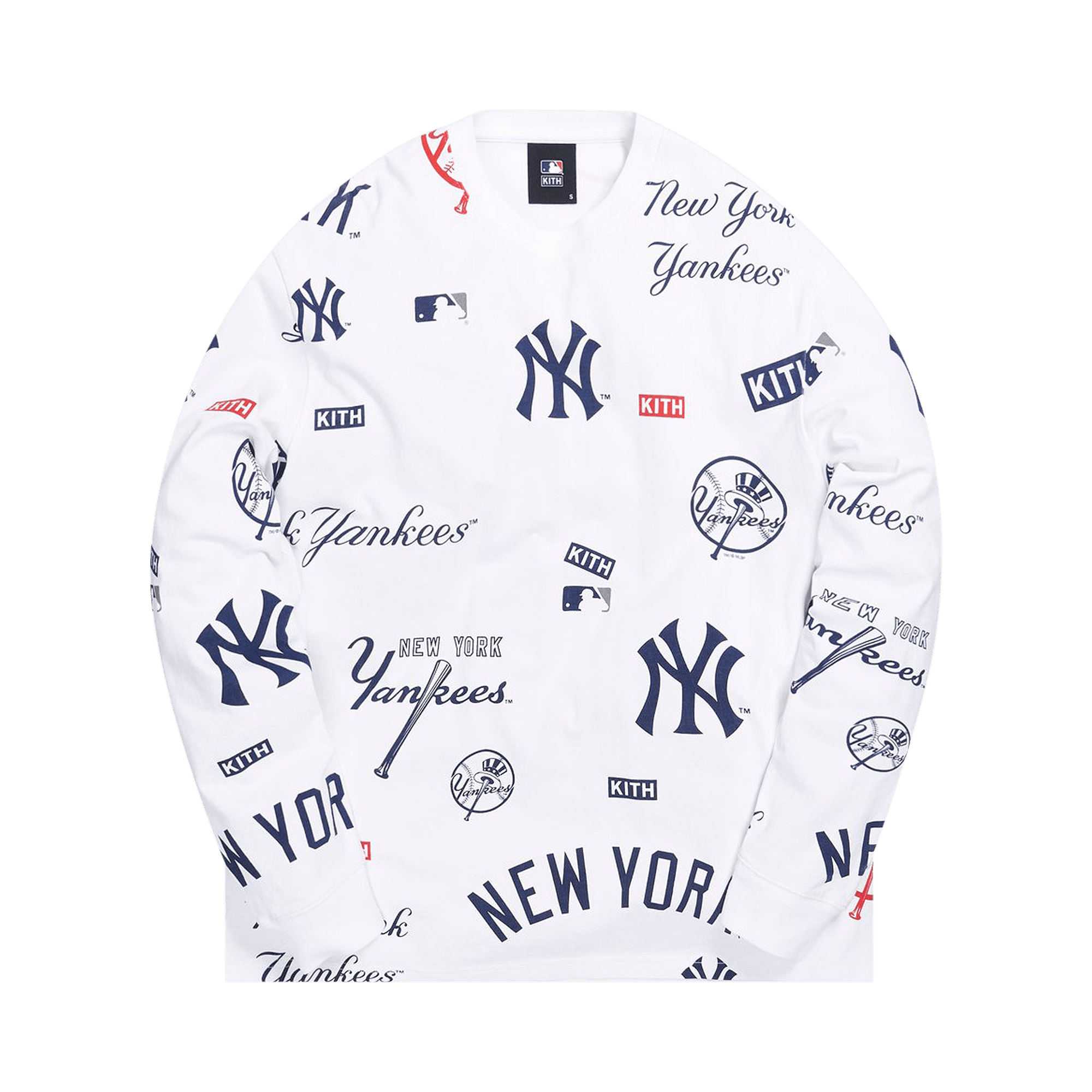 Kith For Major League Baseball New York Yankees All Over Long-Sleeve Tee 'White'