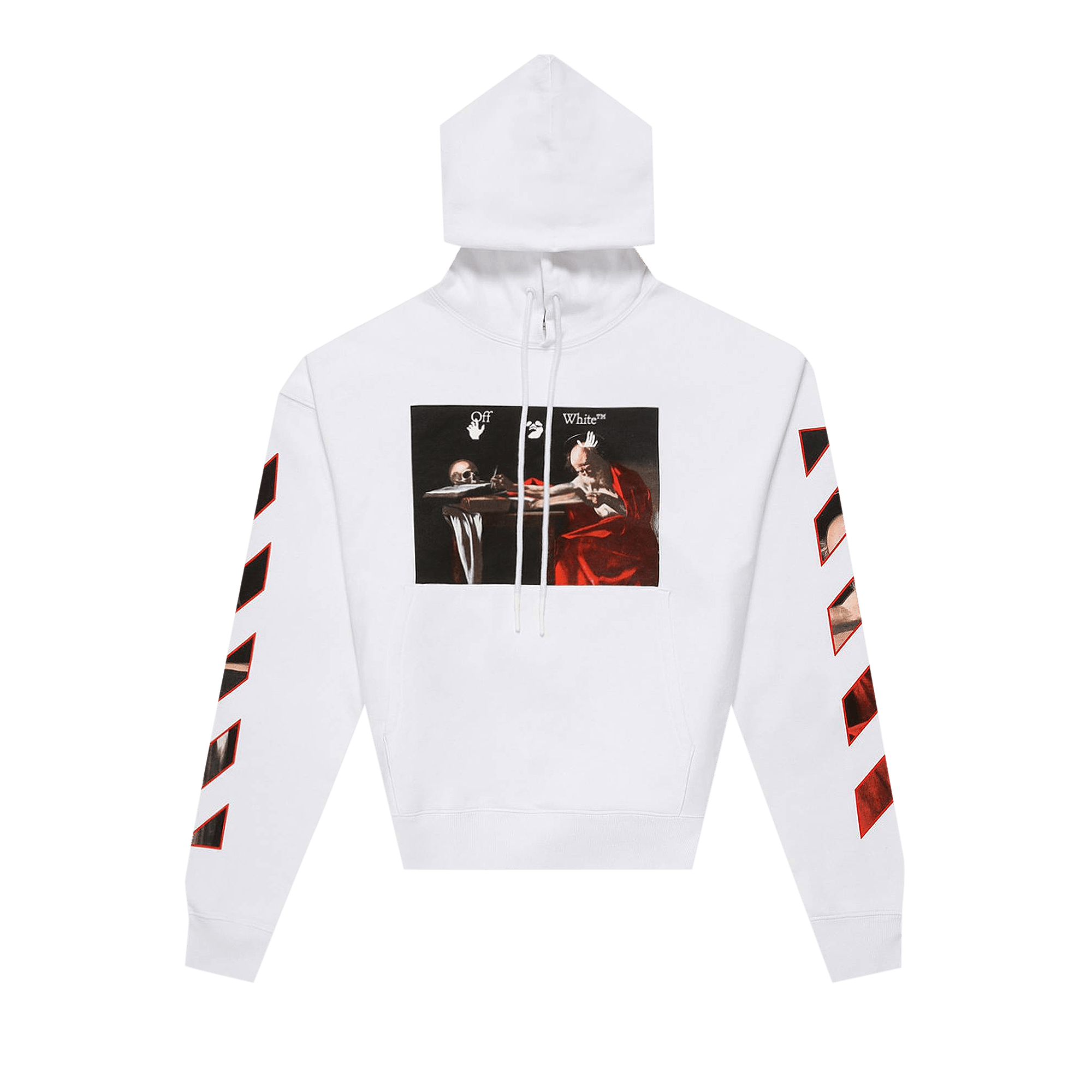 Off-White Caravaggio Print Hooded Sweatshirt 'White/Black'